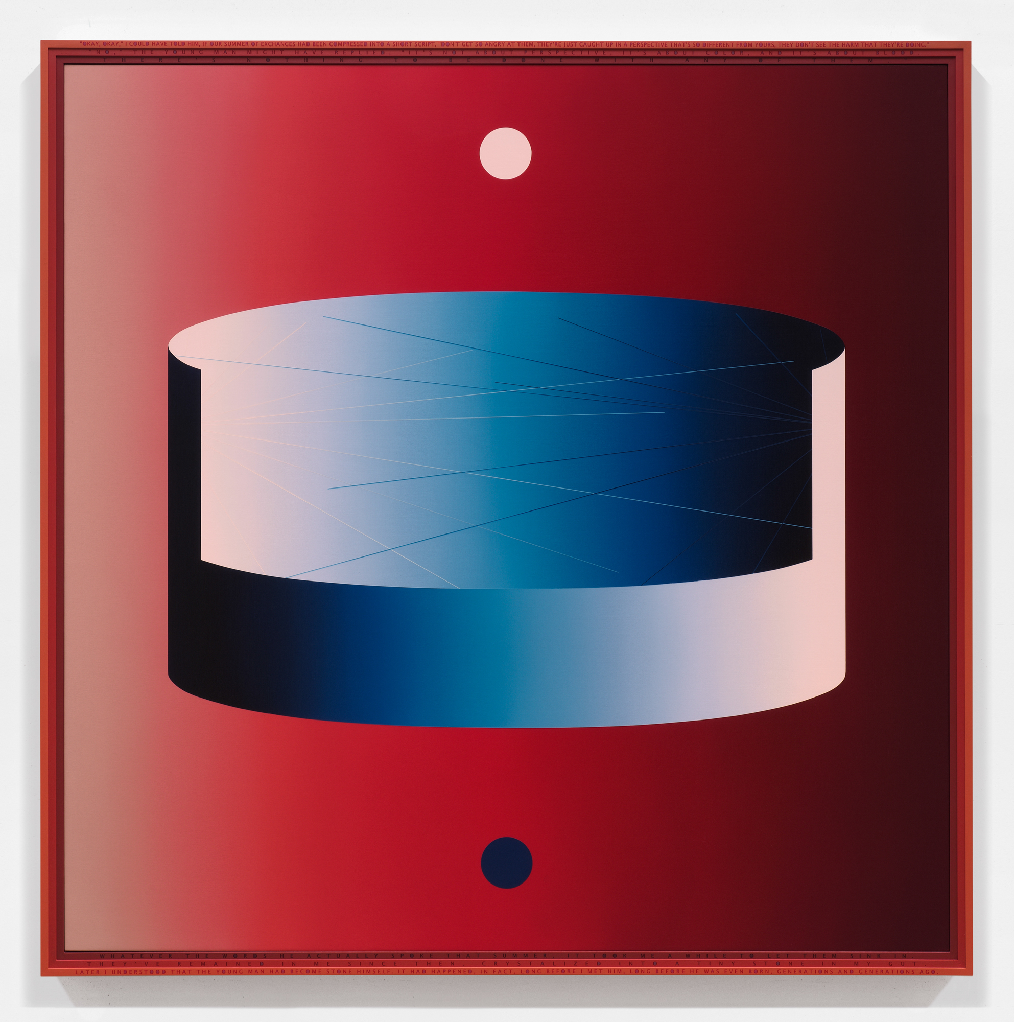 Perspectives. 2018. Oil and acrylic on canvas and frame, 63" x 63" x 3" (160 x 160 x 8 cm)