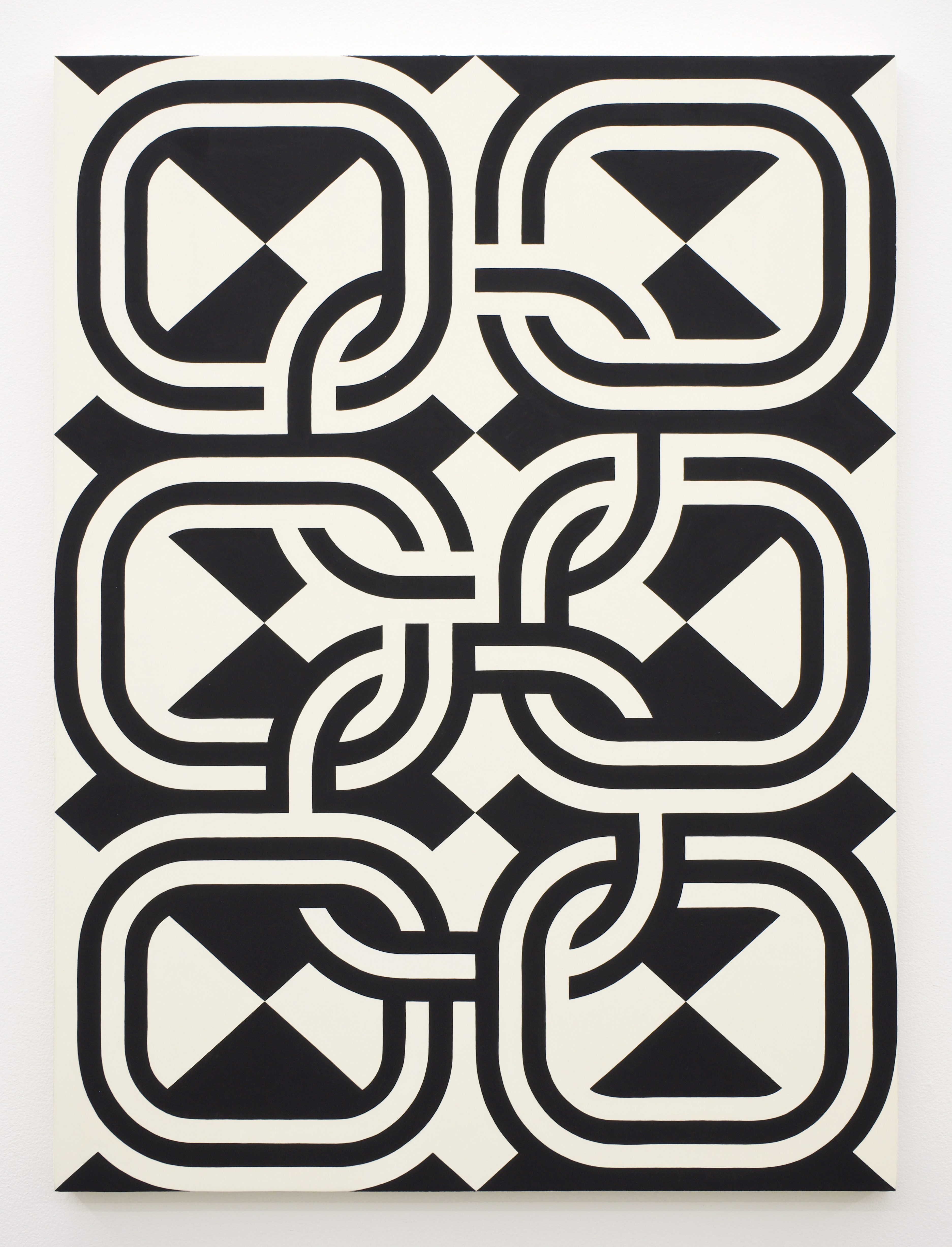 Lozenge Links, 2025Flashe on canvas over panel, 24 x 18 inches