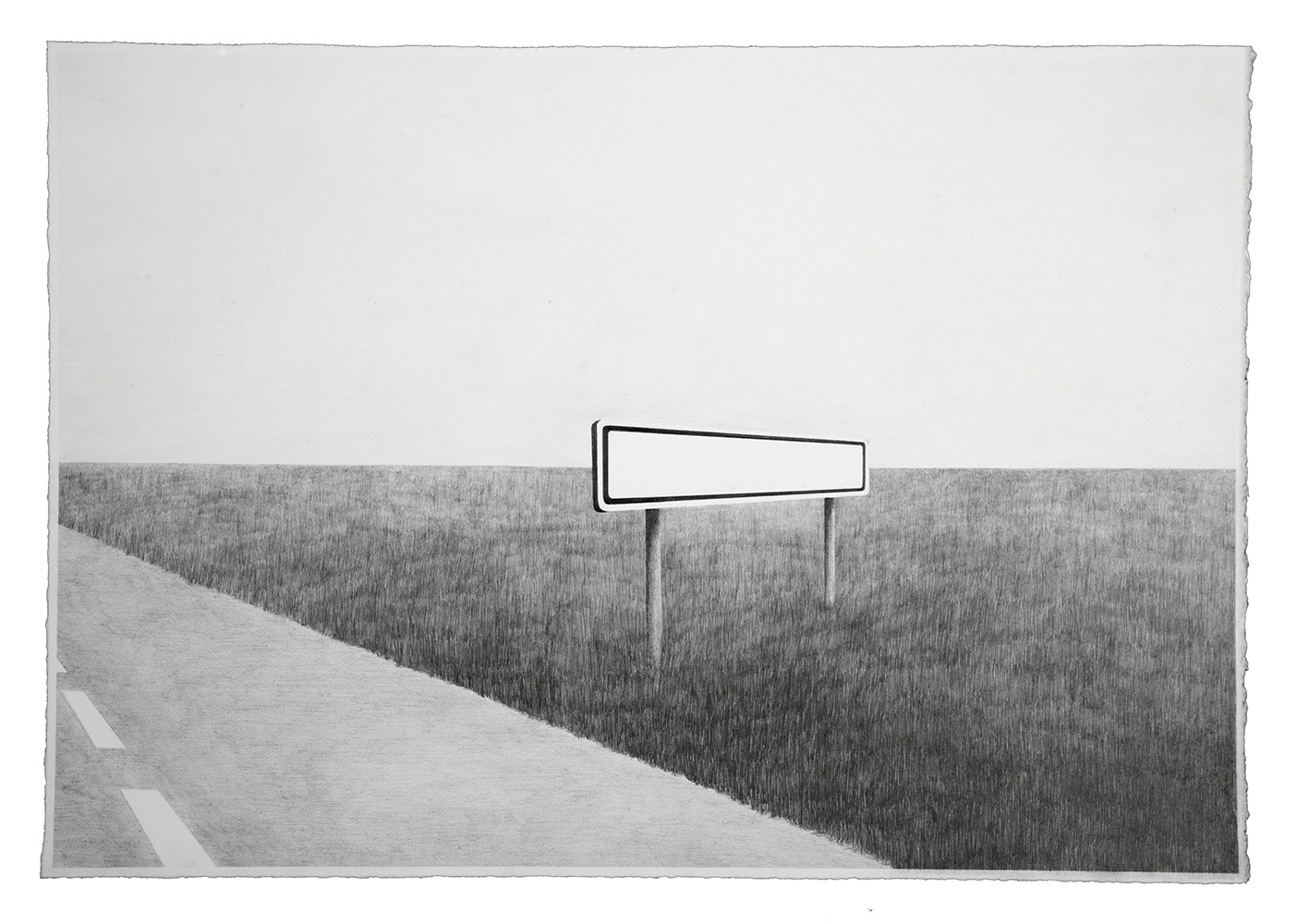 Endless Road II, 2010mine graphite sur papier, 35x50cm