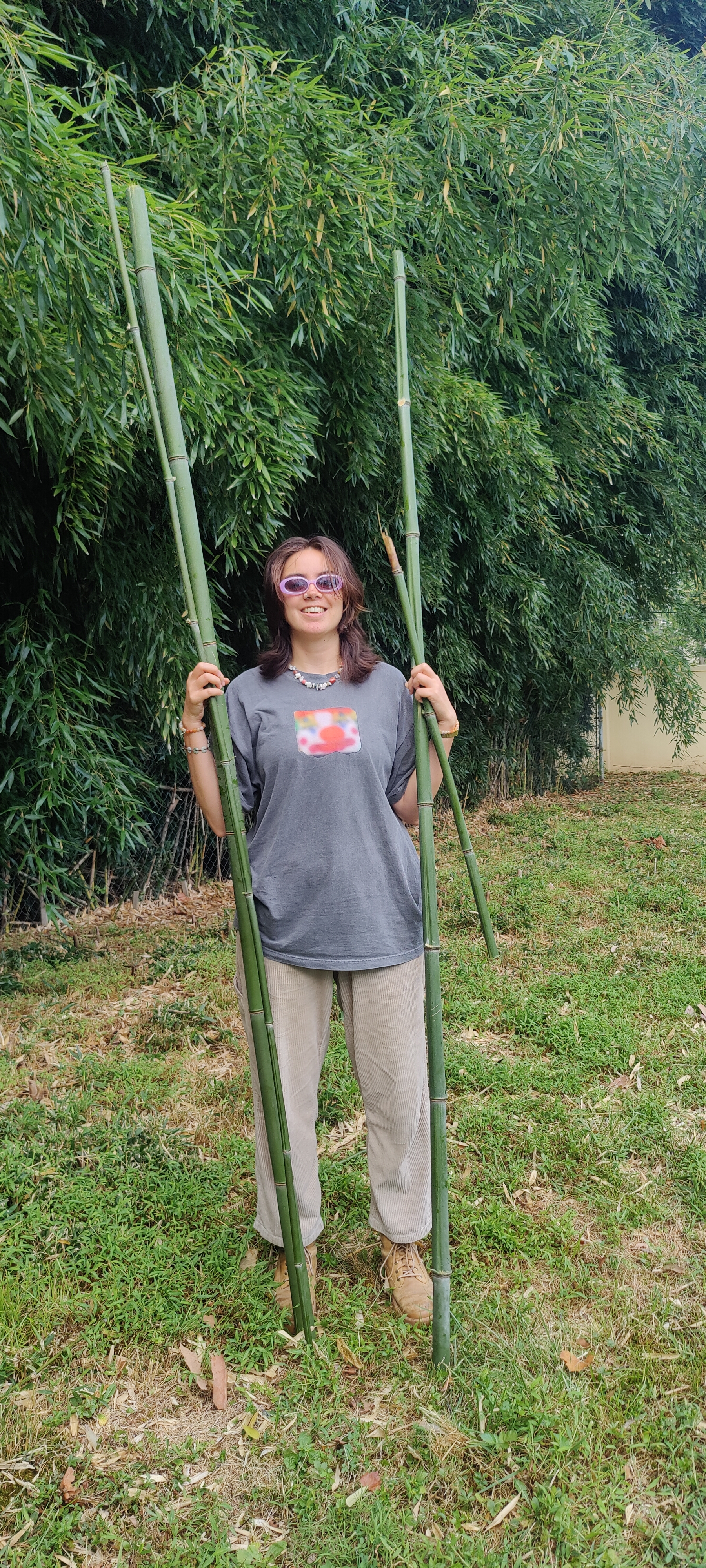 Paintbrush handle made from locally sourced bamboo from New Jersey