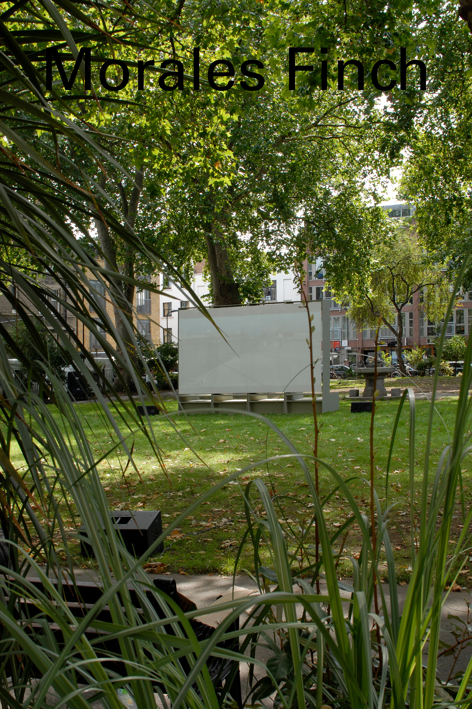 Film projection screen, London. 2012