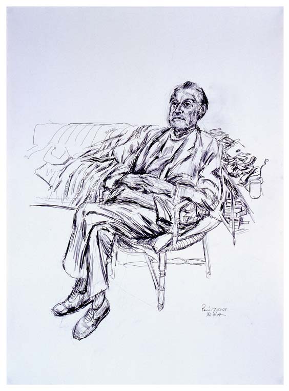 Olivier in atelier Parijs 2006 - pencil 97x68.5 cm
