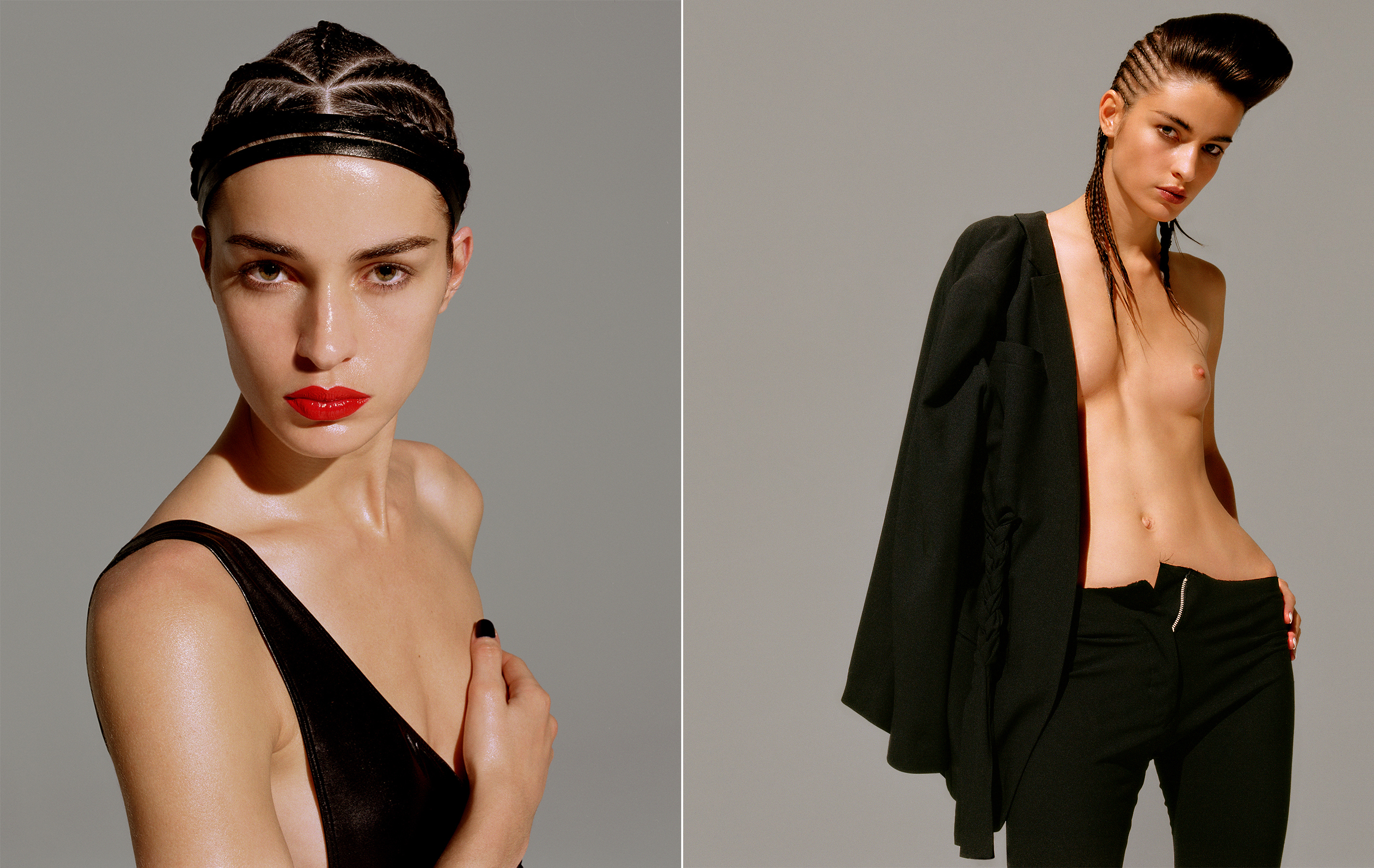 German Vogue Braid Story, 2002Editor: Susanne Kölmel; Model: Amanda Moore; Hair: Shay Ashual1/2