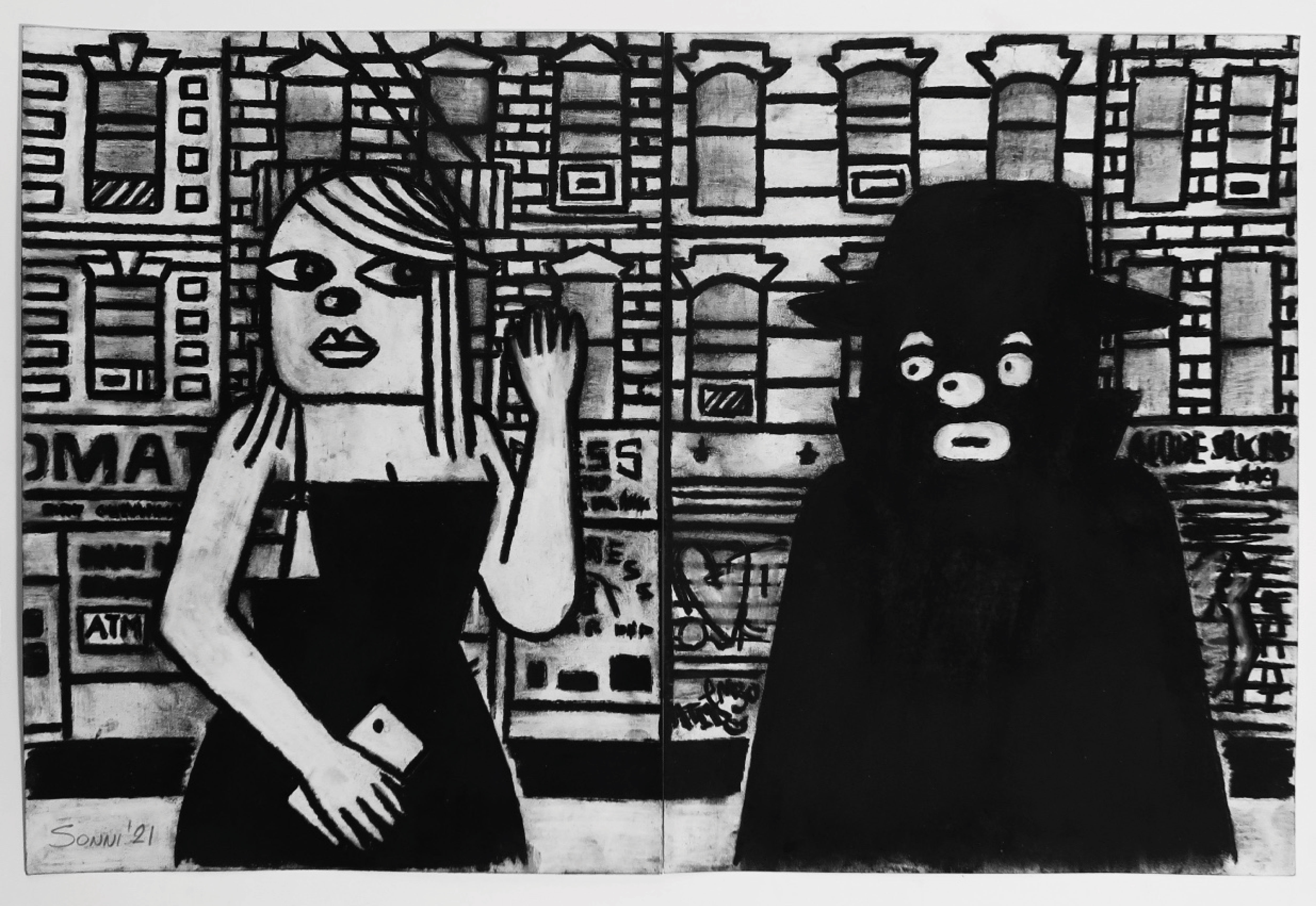 SOFT PASTEL & CHARCOAL ON PAPER12x18 IN // 2021SOLD