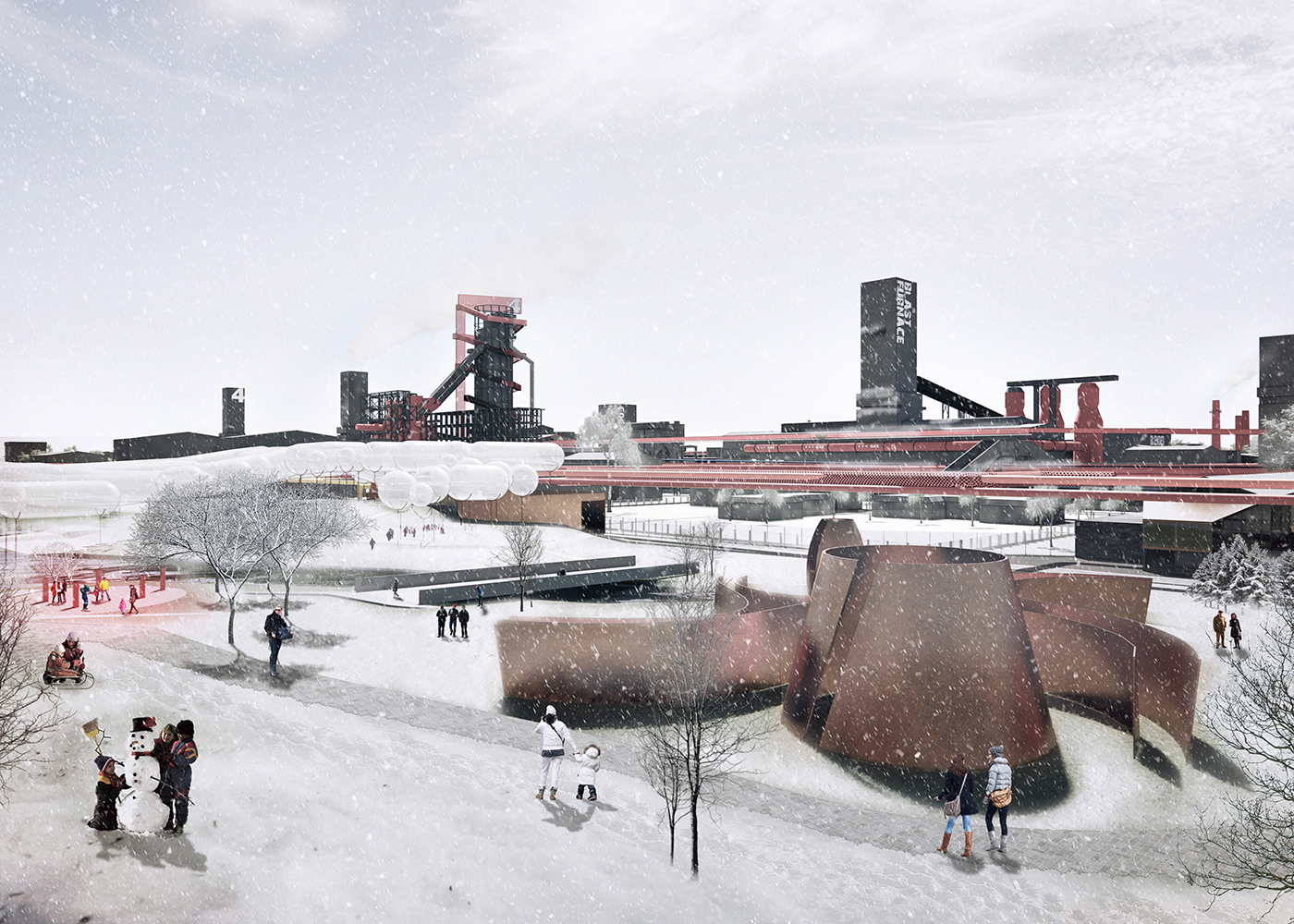 winter view from the steel gallery