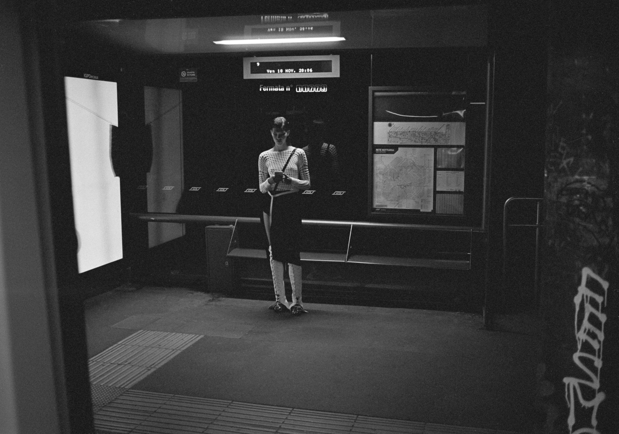 One day on the tram stop for Duel Magazine