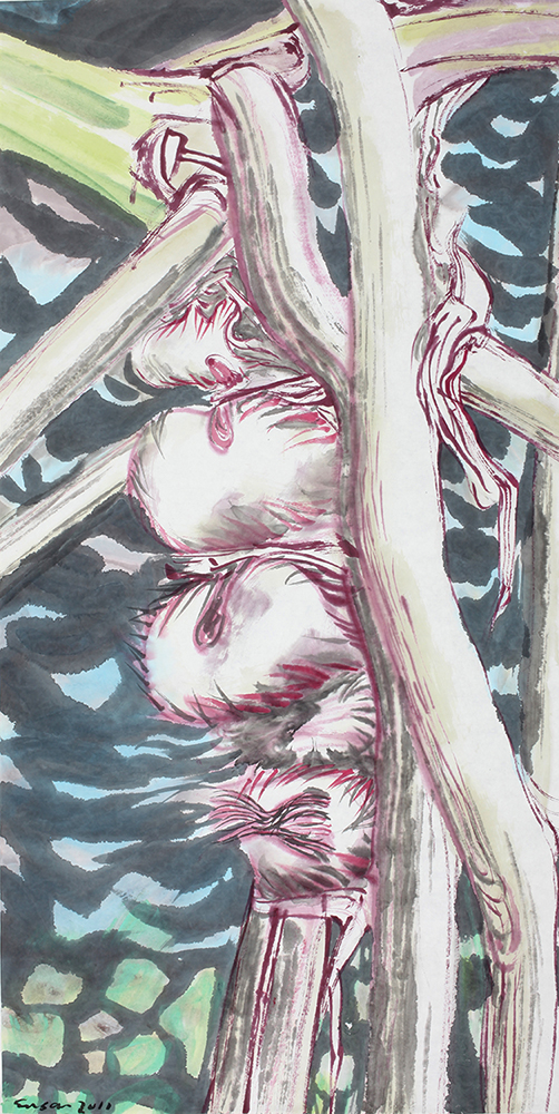 2011 philodendron selloum / roots I, 新拍, 138cm x 68cm