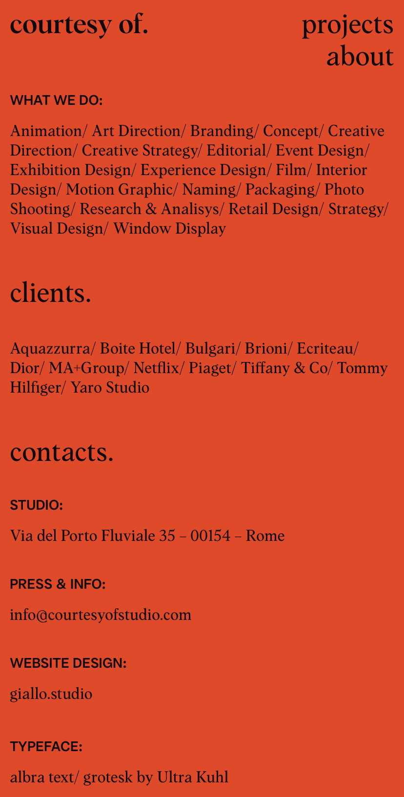 Giallo Studio X Courtesy of - graphic branding web design