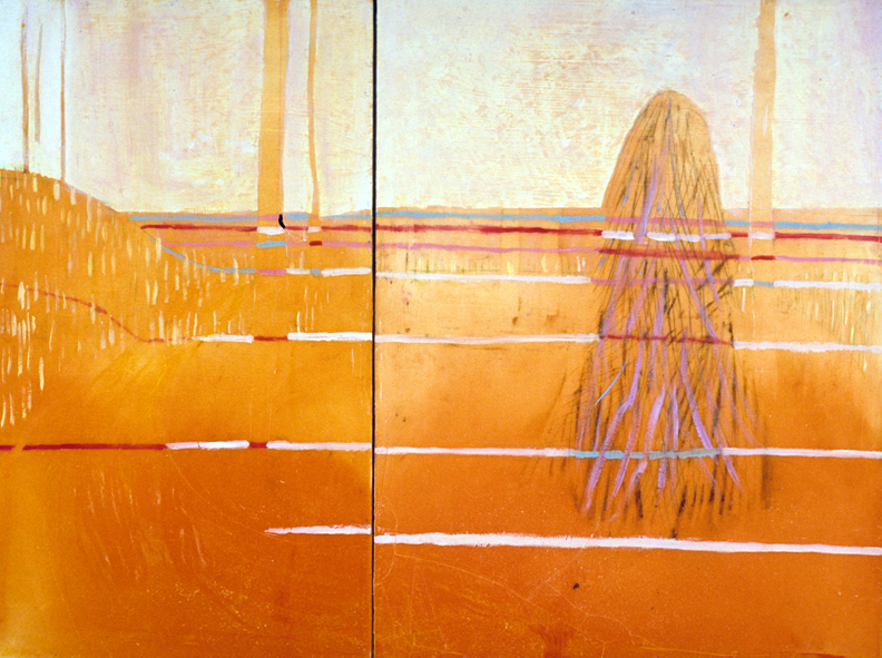 "Meridians" oil and wax on board 4 ft. x 6 ft 2005