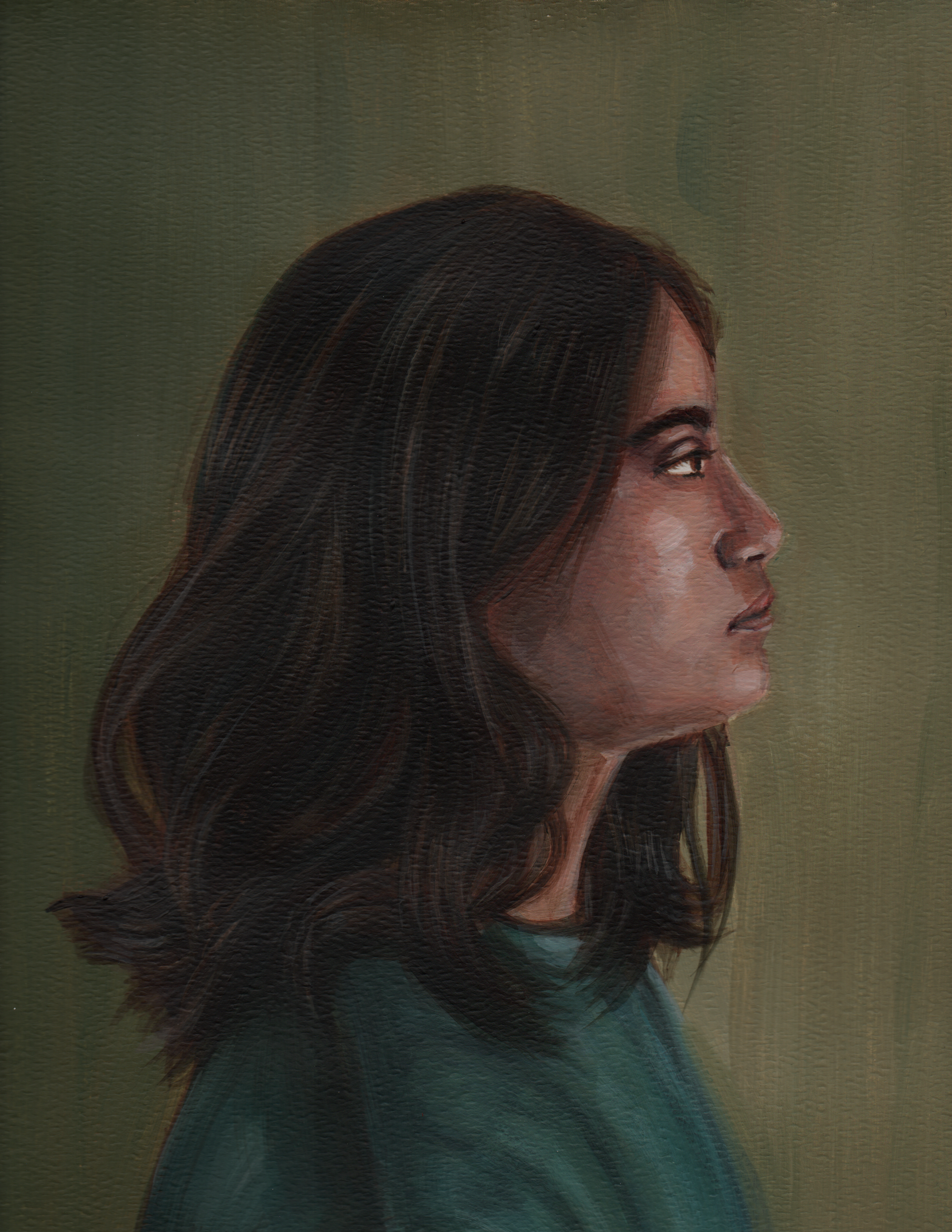 Portrait Study lll 9 x 12 Inches Acrylic Paint 2020