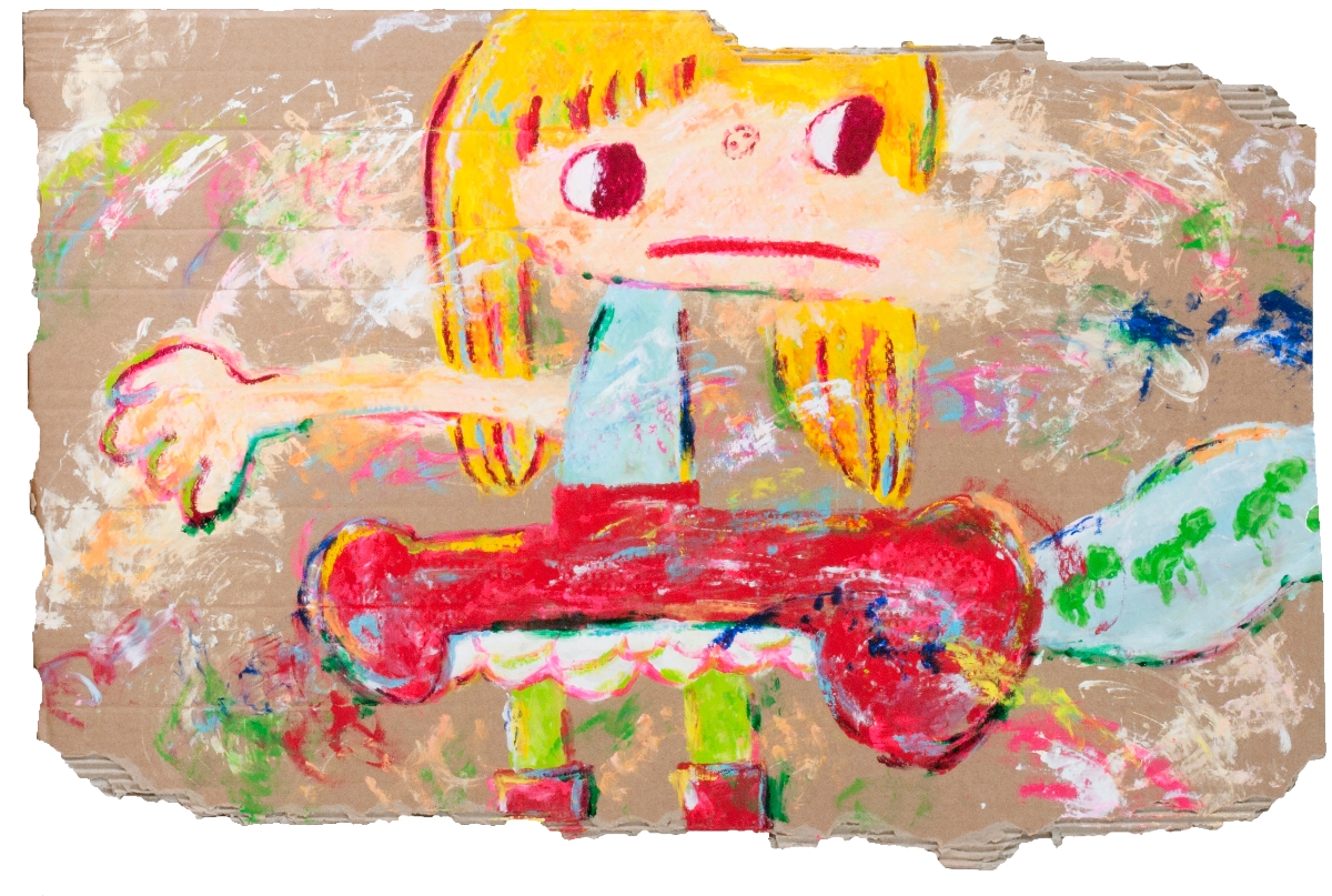 Acrylic on cardboard, 54 x 82 cm