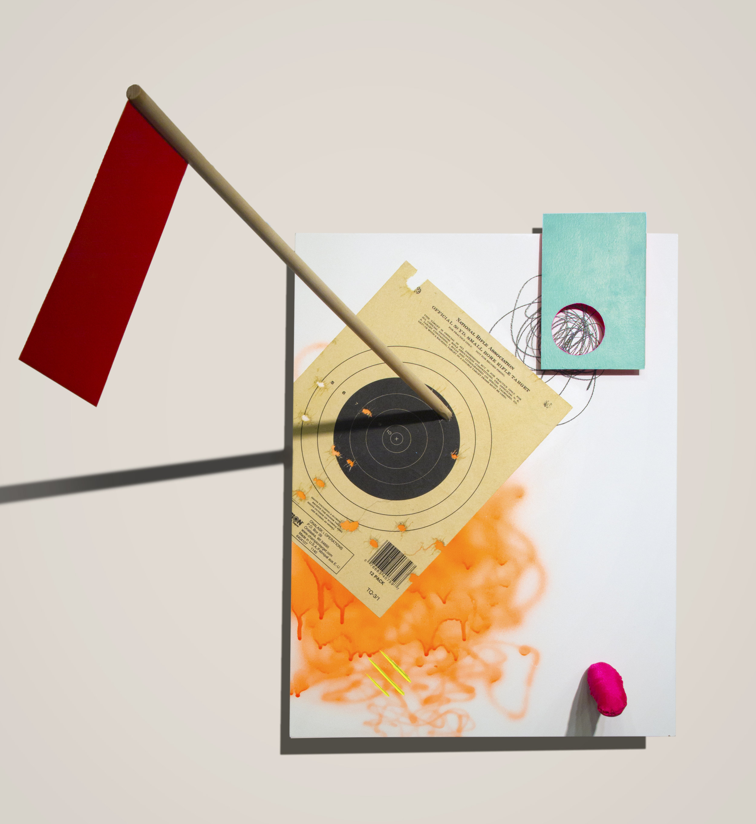 On Point, Acrylic on Panel, Mixed Media, 12 x 16 x 14 inches, 2017