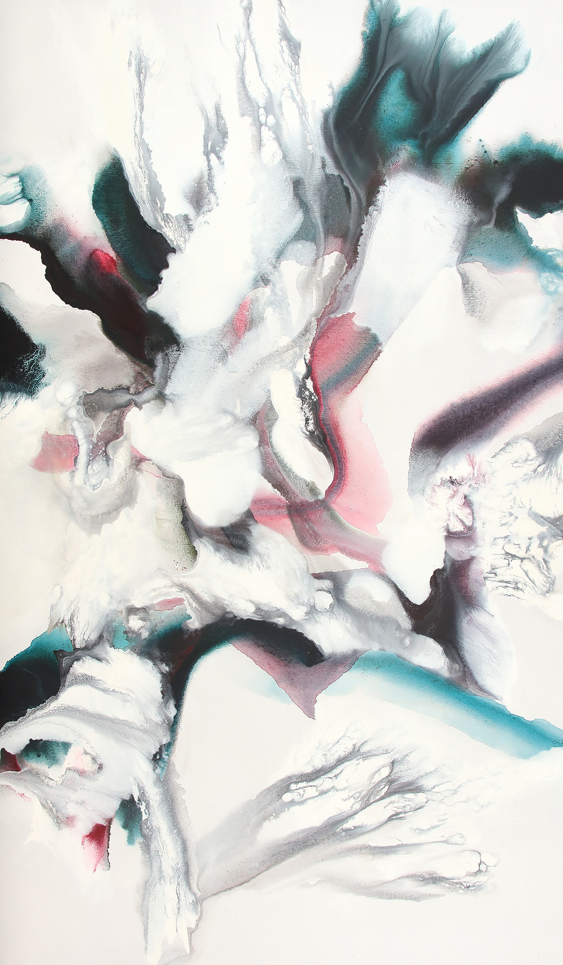 untitled ID1849, 2021, acrylics on canvas, 180x105 cm