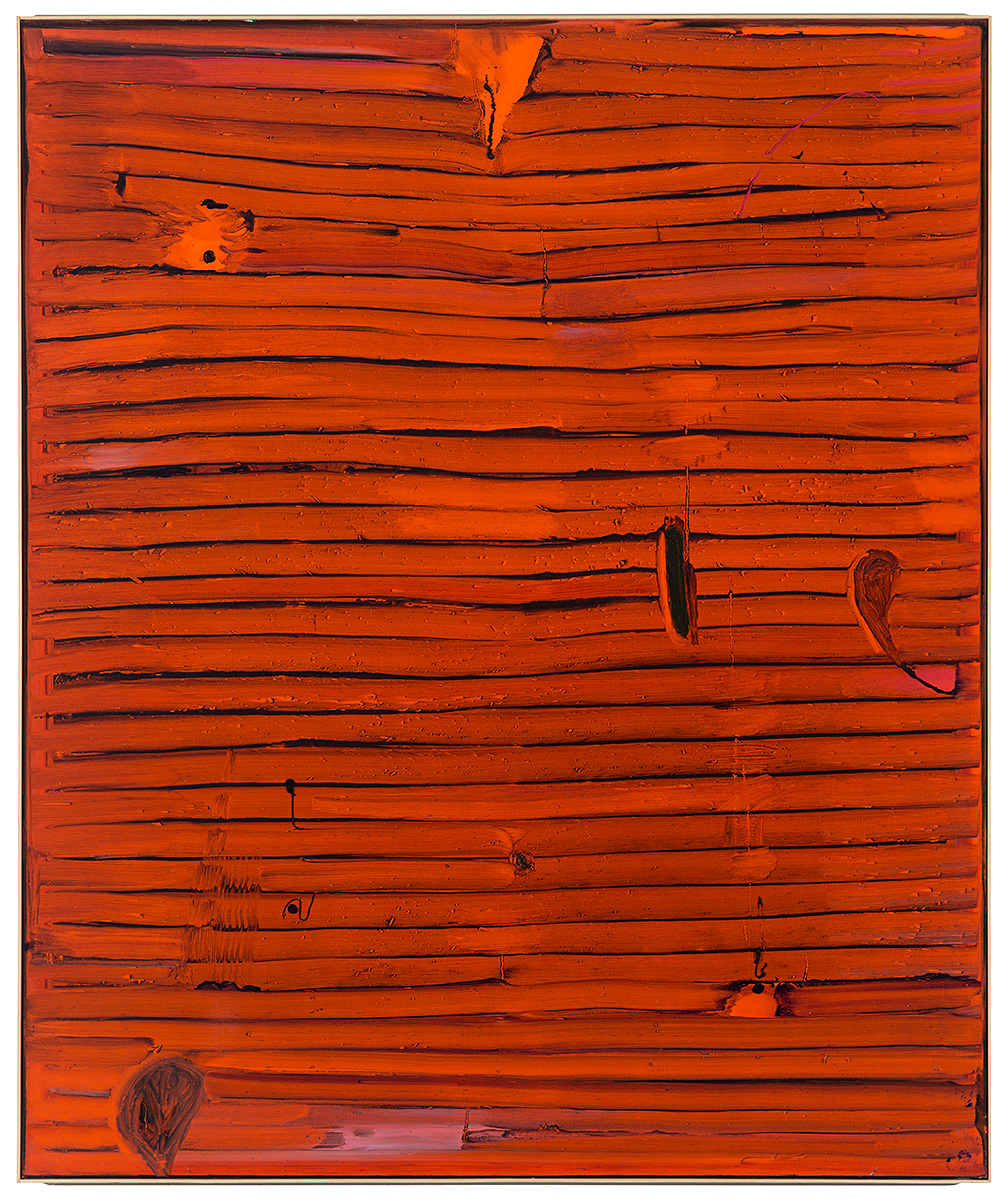 cellar in front of beautiful garden / 180 x 150 cm / oil on nettle / Andreas Lech 2020