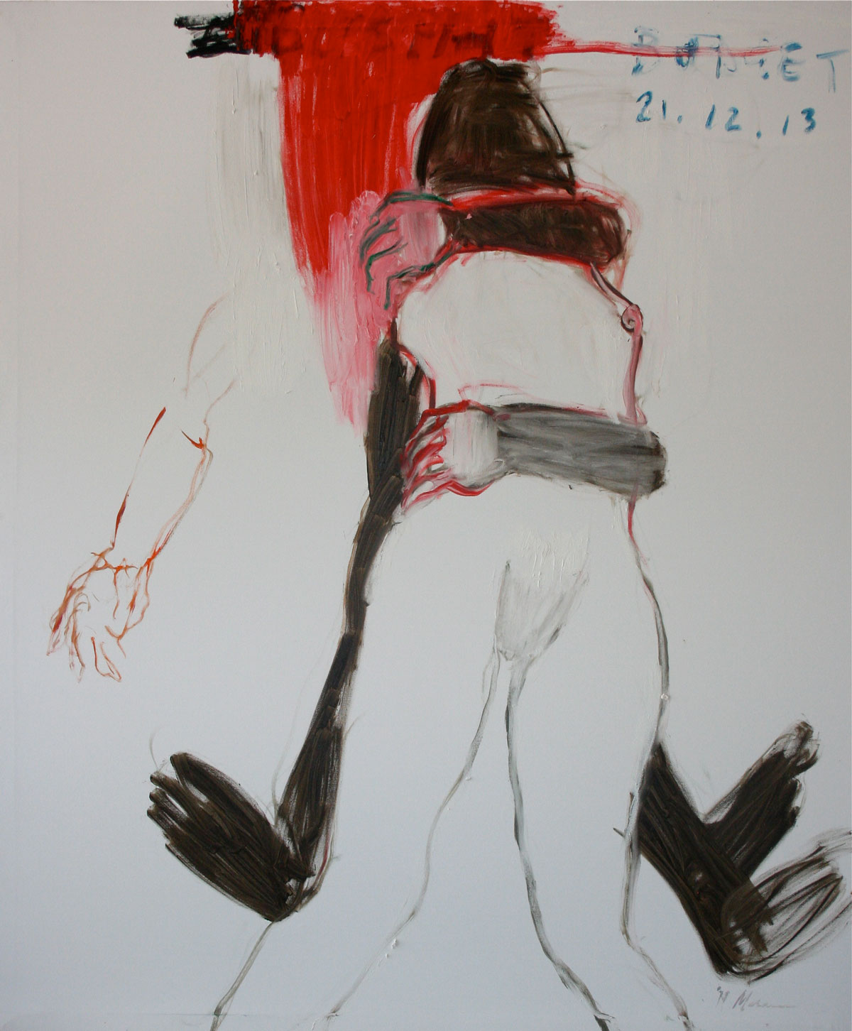 Misheck Masamvu, Budget (2014) | Oil on canvas, 150 x 130 cm