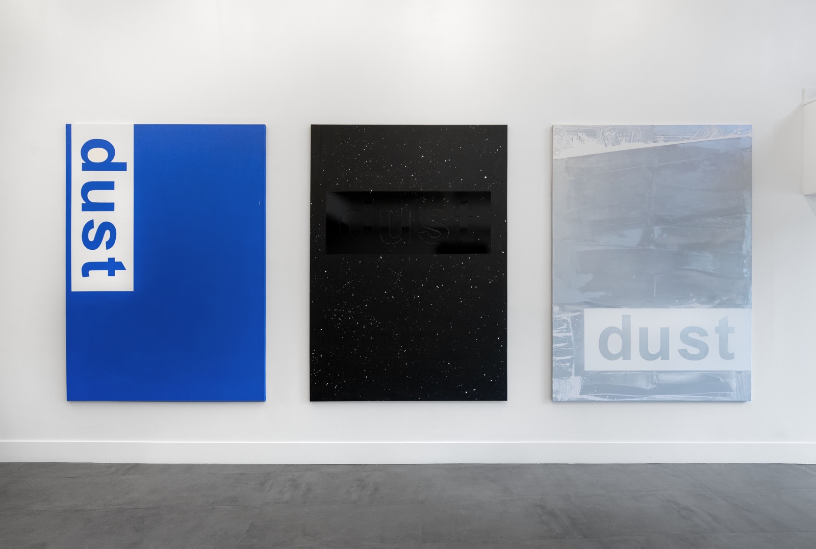 Swann Ronne Dust chrome Dust Blue Dust black acrylic on canvas Le reservoir Paris Dust Noise Charlie Verot