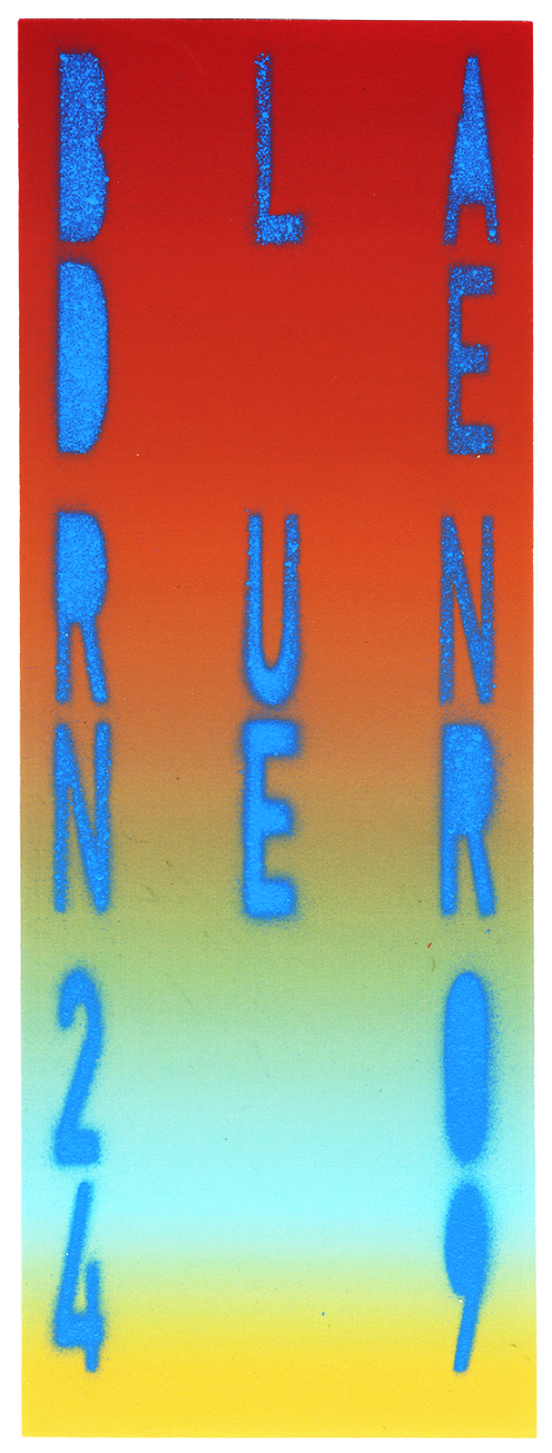Invitation card: 2.8' x 8.5', masonite board, spray paint, inkjet print, 2019