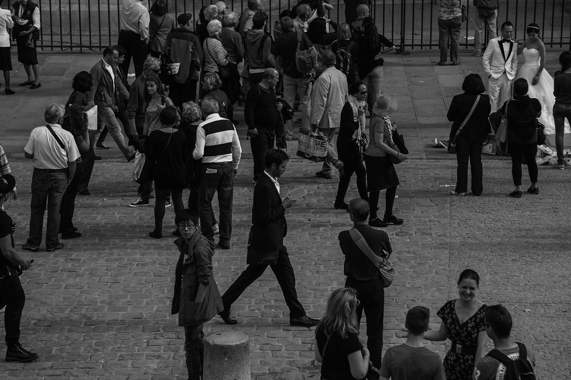 Pasando por Notre Dame, París, 2013