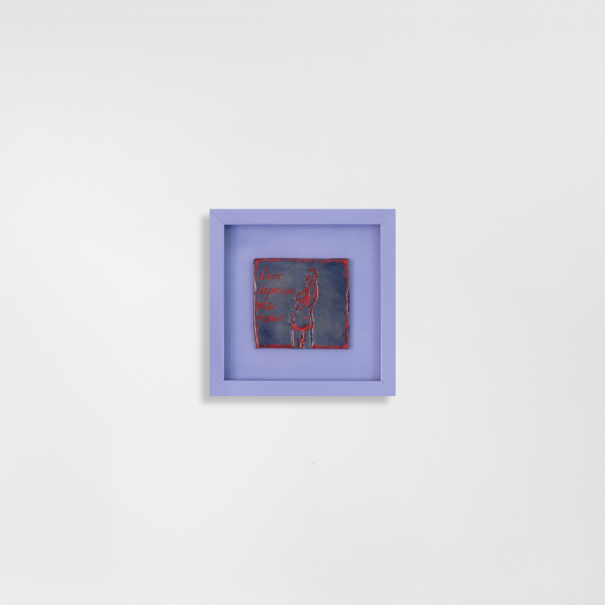 Abed, 2020 Clay and Acrylic, 20 × 20 cm