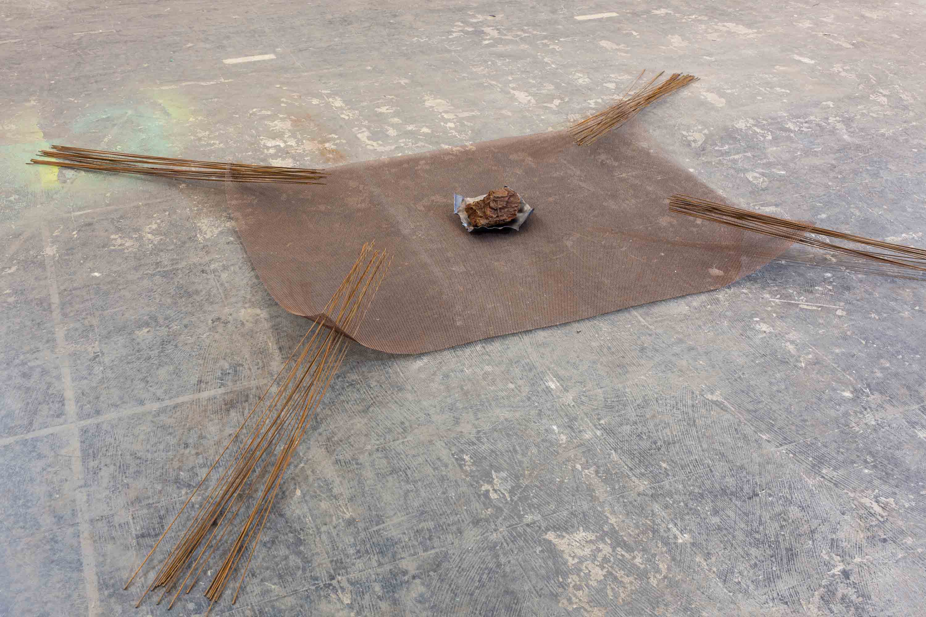 LEVITATION OF A LIVING WEIGHTIron and lead. 20 x 200 x 150 cm. 2020 