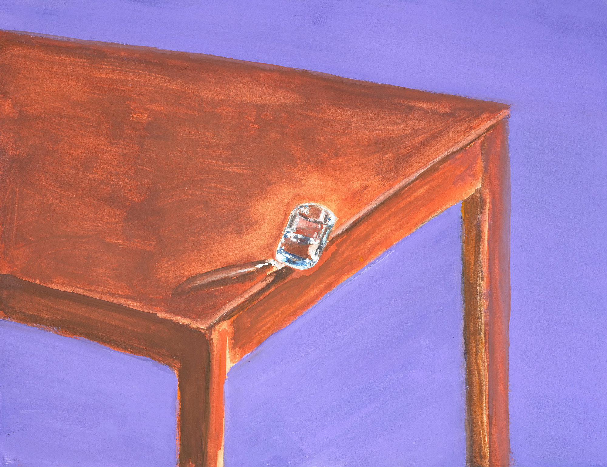 Tremors - 2015, Gouache on paper, 20x26 cm, 2023
