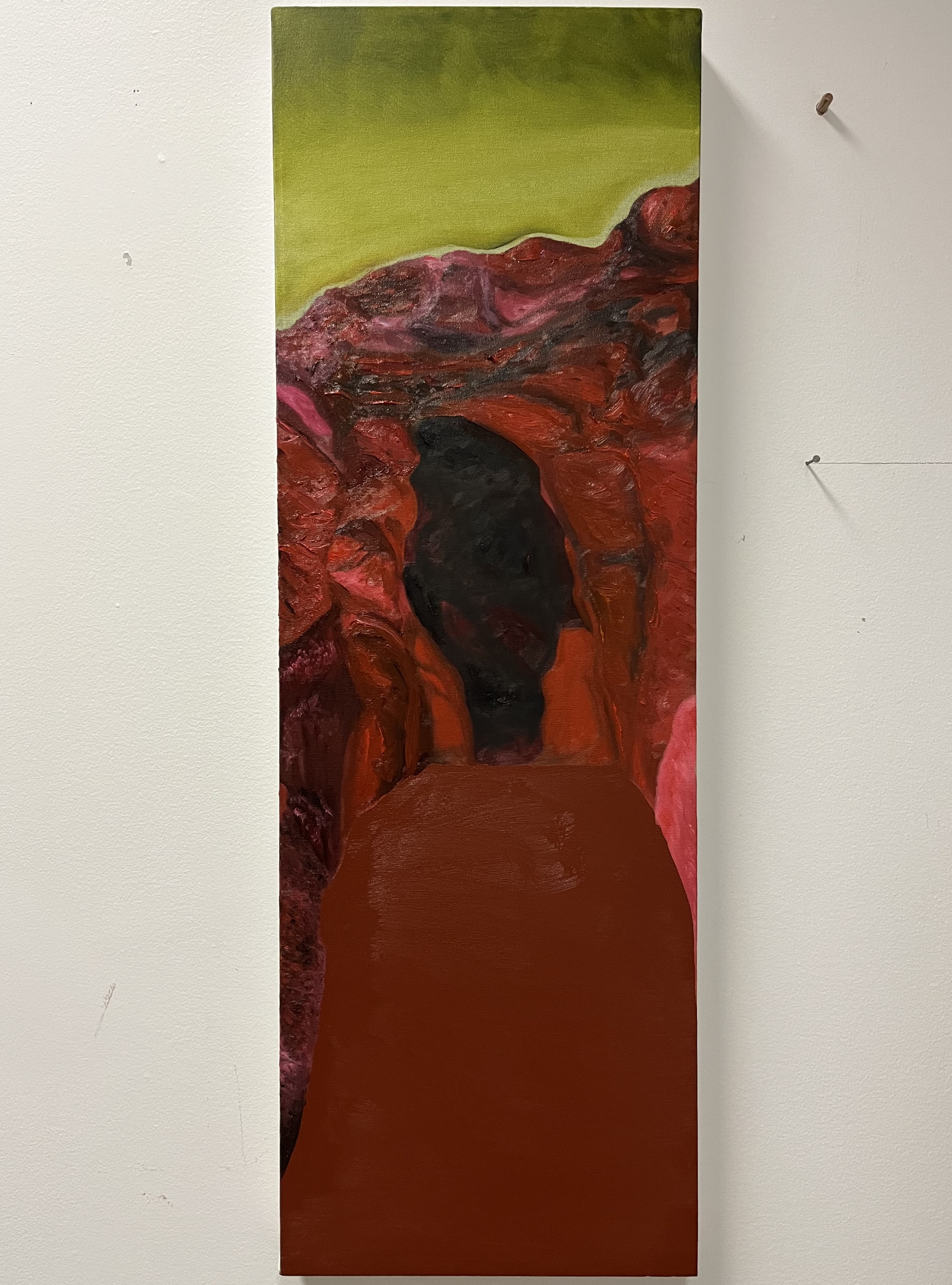 Before history, oil on canvas, 12'' x 36'', 2023.