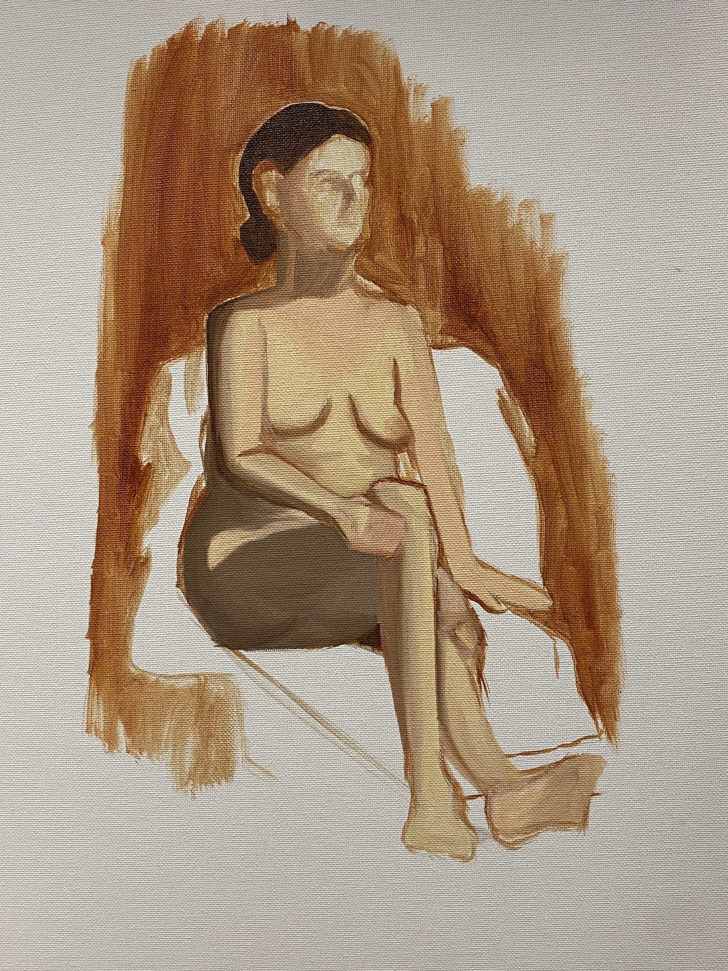 figure study, oil on canvas, 16x20, 2022