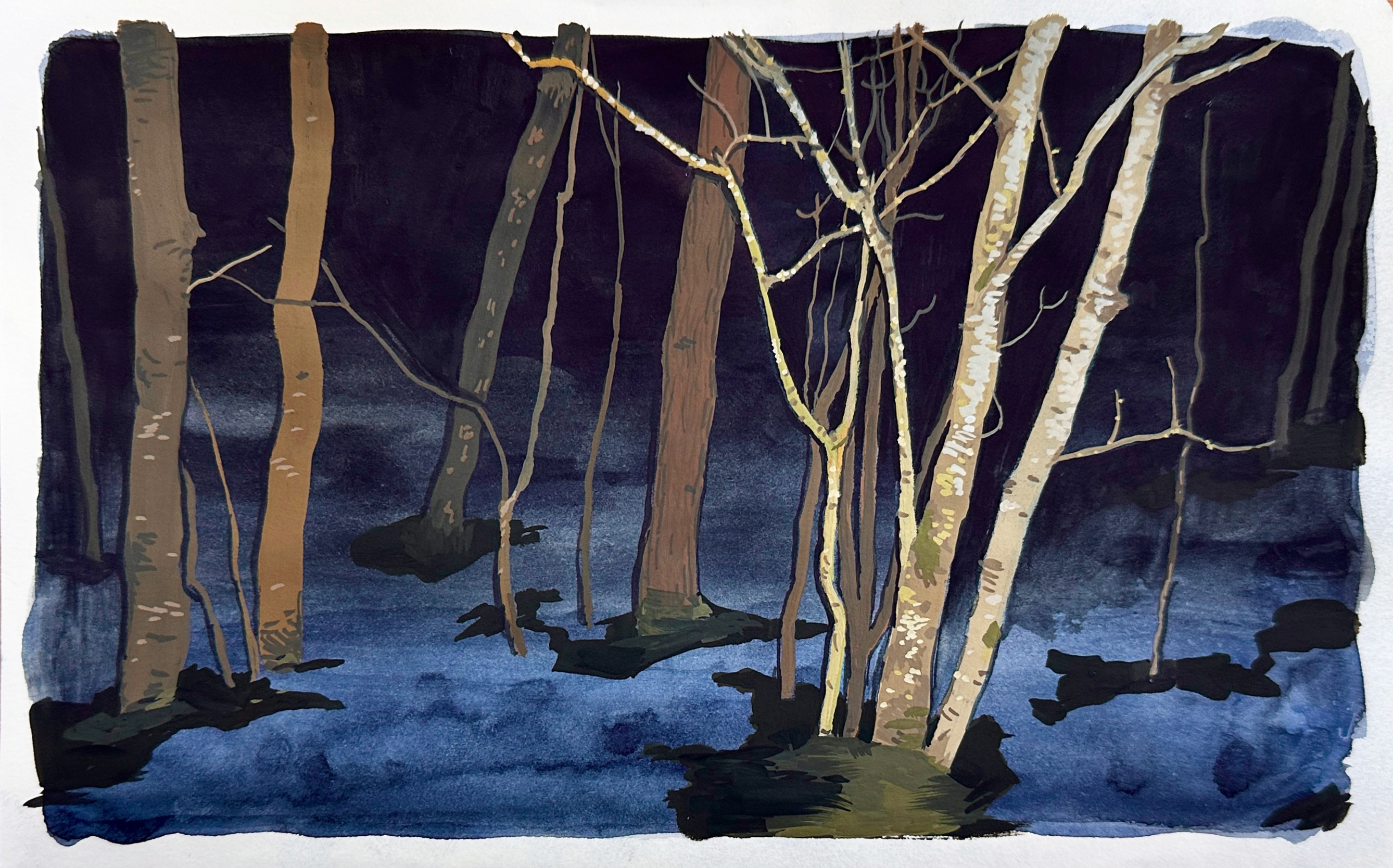 Silence study, 2025, gouache