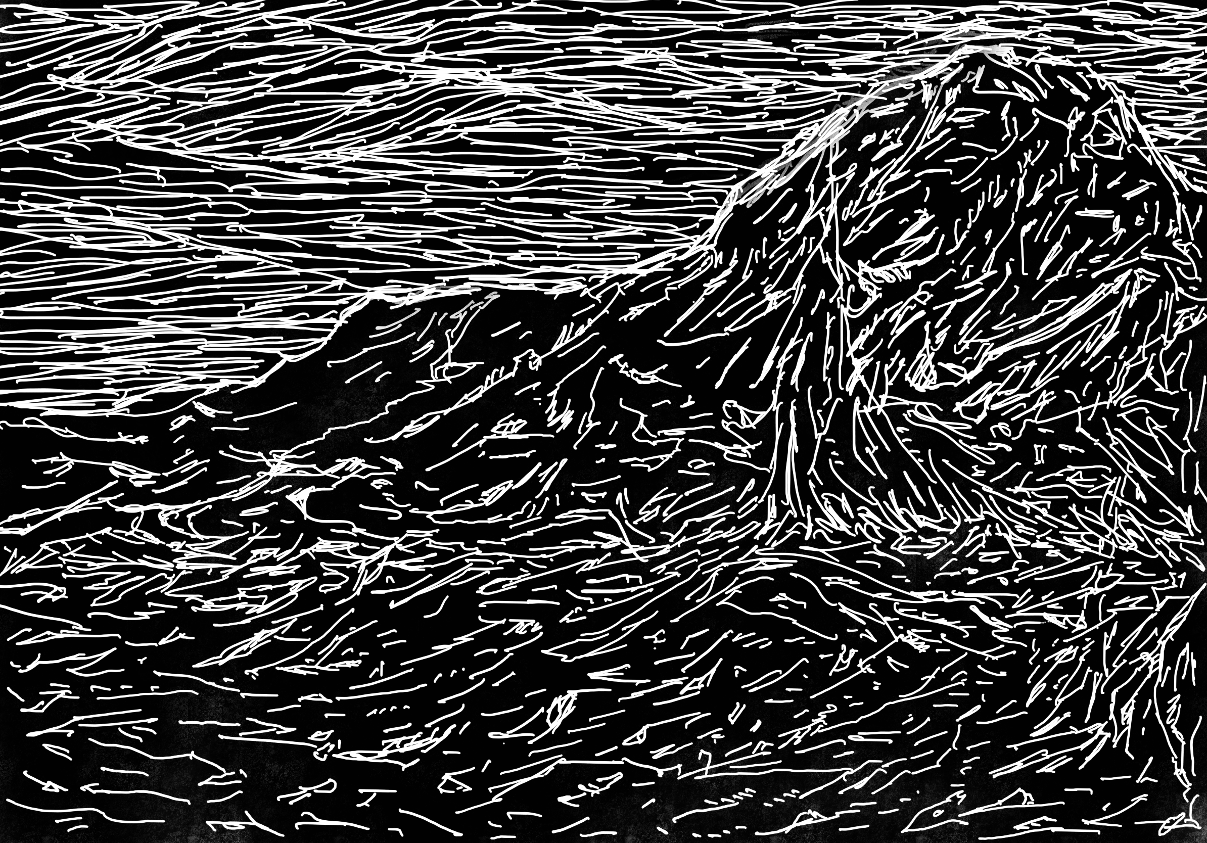 검은산 A Black Mountain_digital drawing_2022