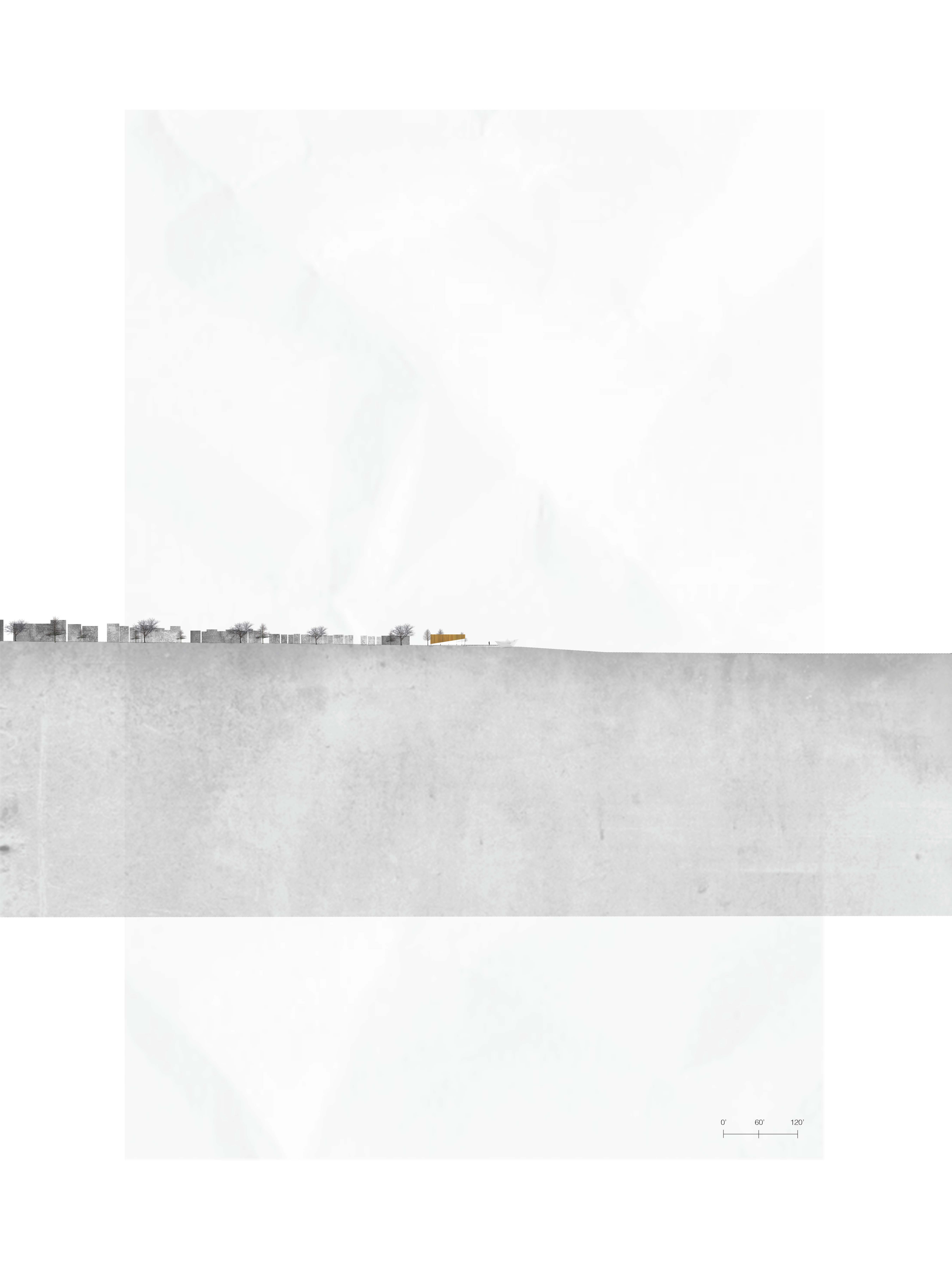 Midterm site section proposal, starting from one end of King Street down to the Potomac River.