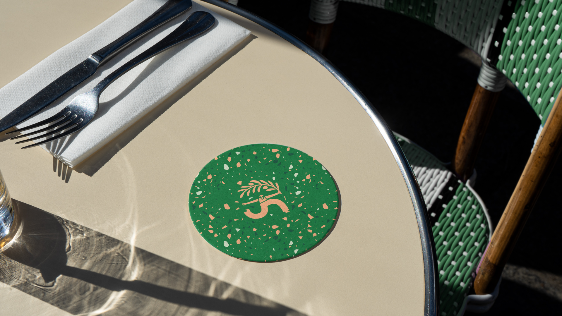 Myrth restaurant branding design on coaster by Buddy-Buddy