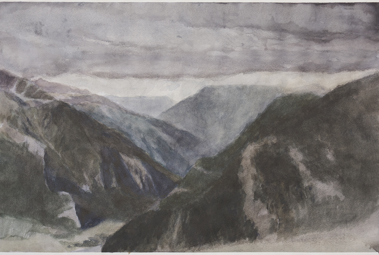 Vallée, airwatercolour on paper38 x 56,5 cm, 2018