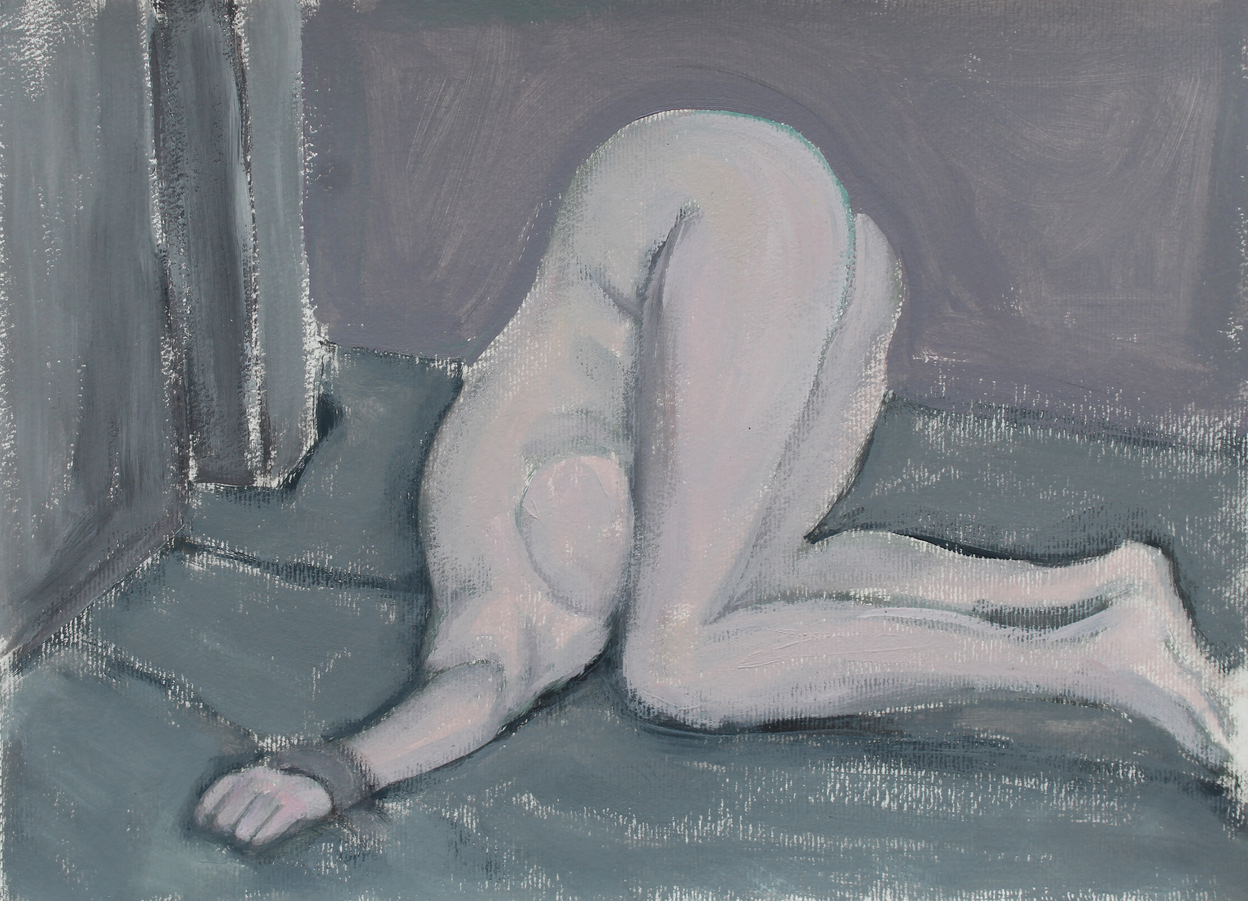 Bending, Acrylic on paper, A3, 2020