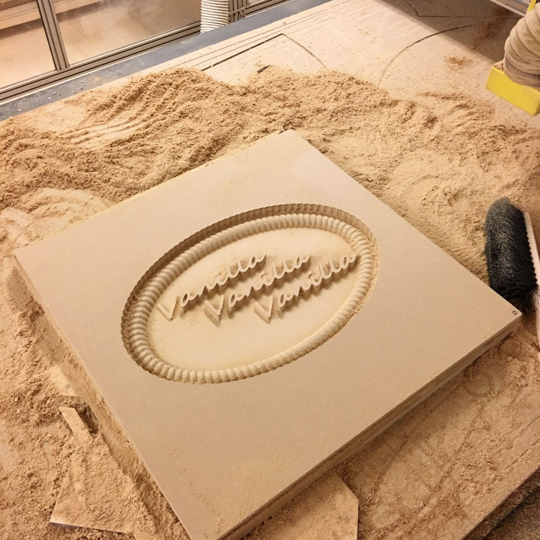 CNC milling the positive