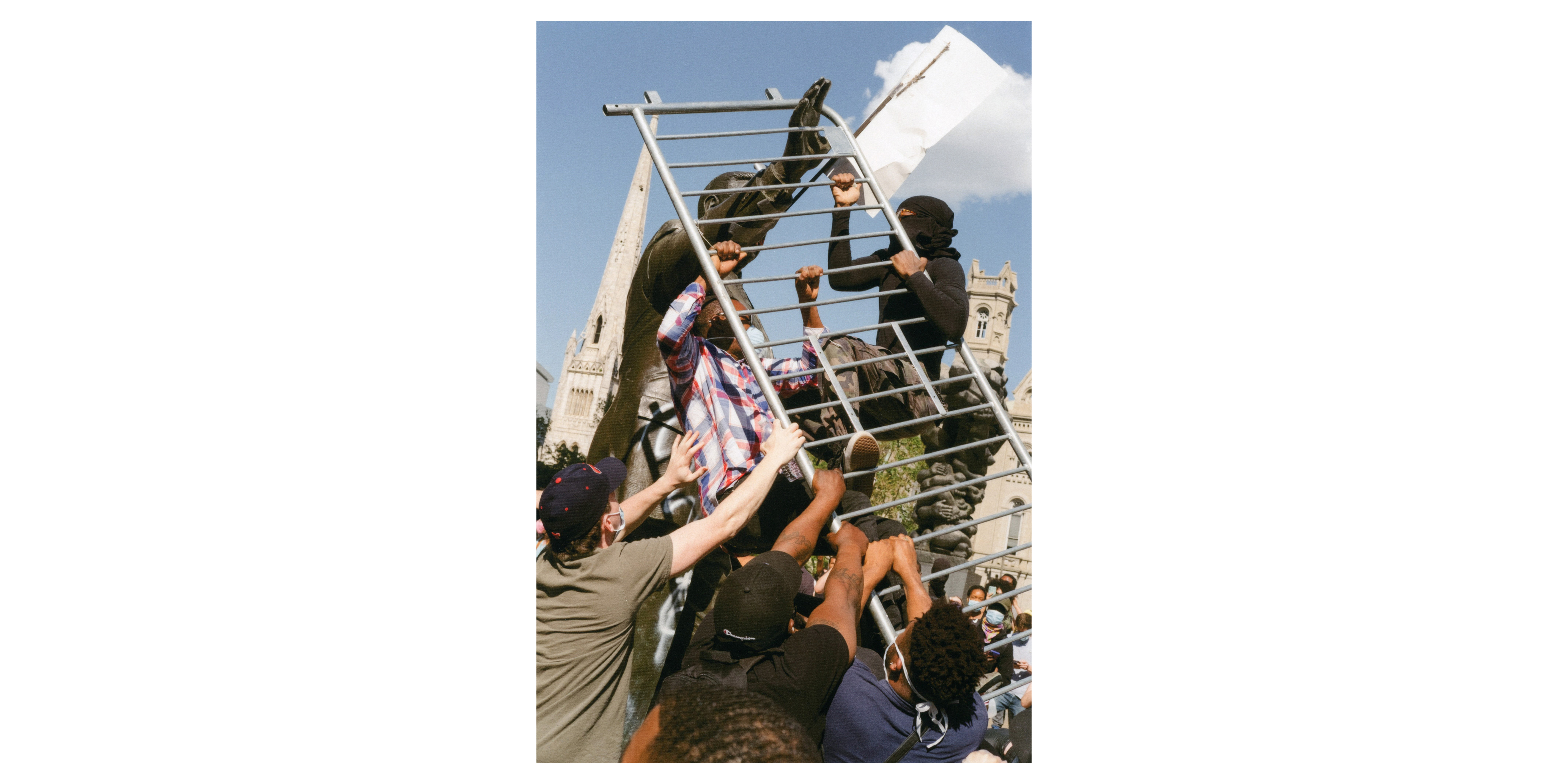 The Defacing of the Frank Rizzo Statue, Philadelphia, 2020