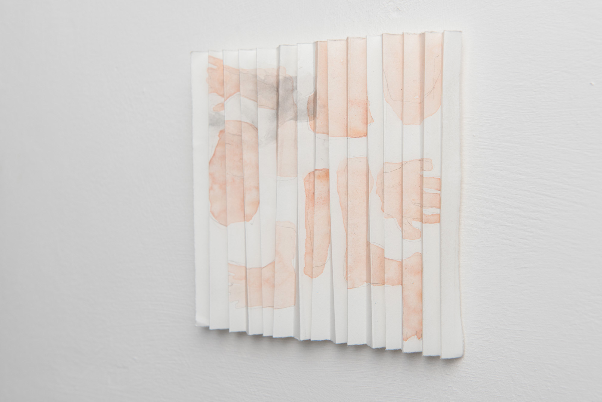 Pentheus, concertina drawing: pigment, pencil - 7" x 7