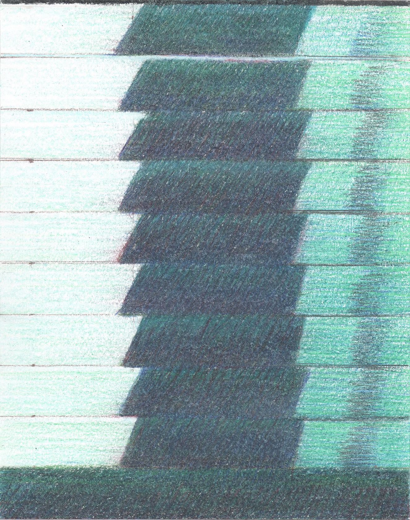 Venetian Blind Drawing no.15, Colored pencil on paper, 21.3x16.9cm, 2017