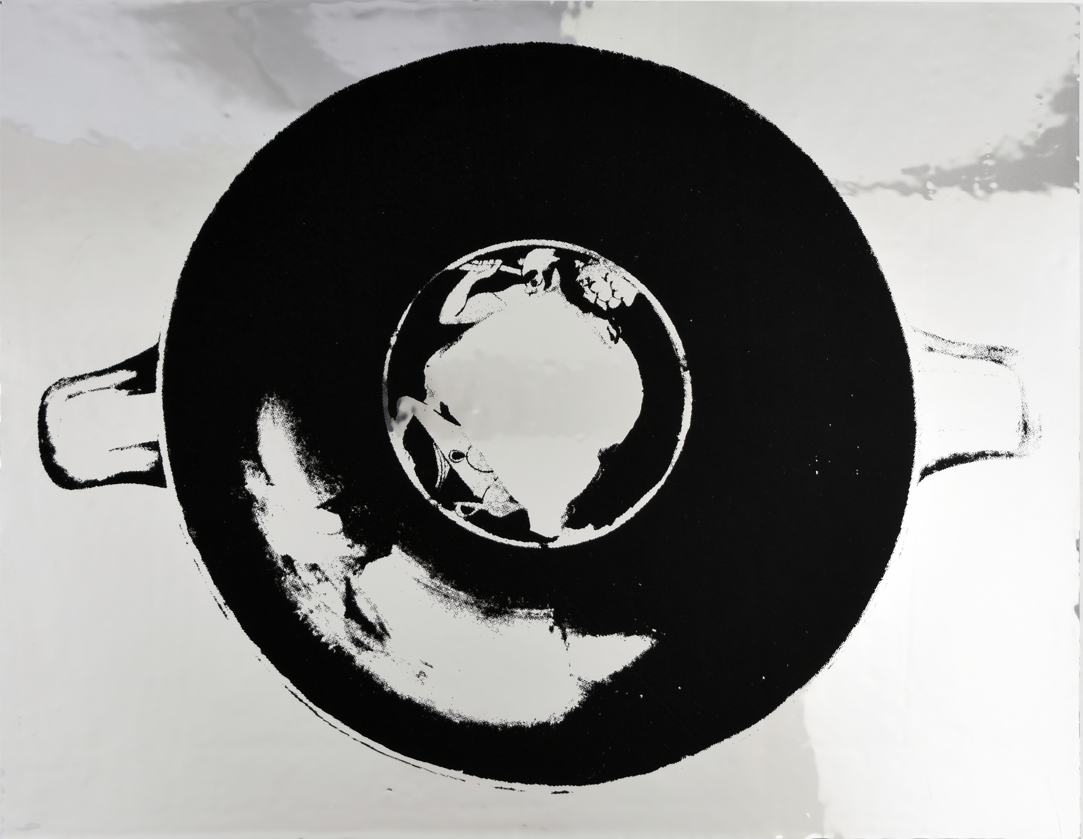 201117 (M.ND.01) A: Fight, Warriors, Shield Device, Bull Head. B: Athletes, Acontist, Diskobolos, Jumping With Halteres. I: Satyr With Wineskin and Thyrsos, Screenprint on double aluminized polyester film, 10.5 x 13.5 in., 2024