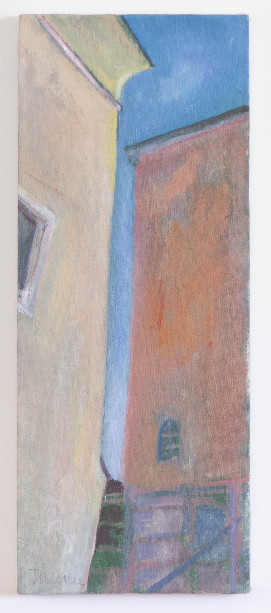 Tower II, Egg Tempera/ Canvas, 2018, 24x60cm