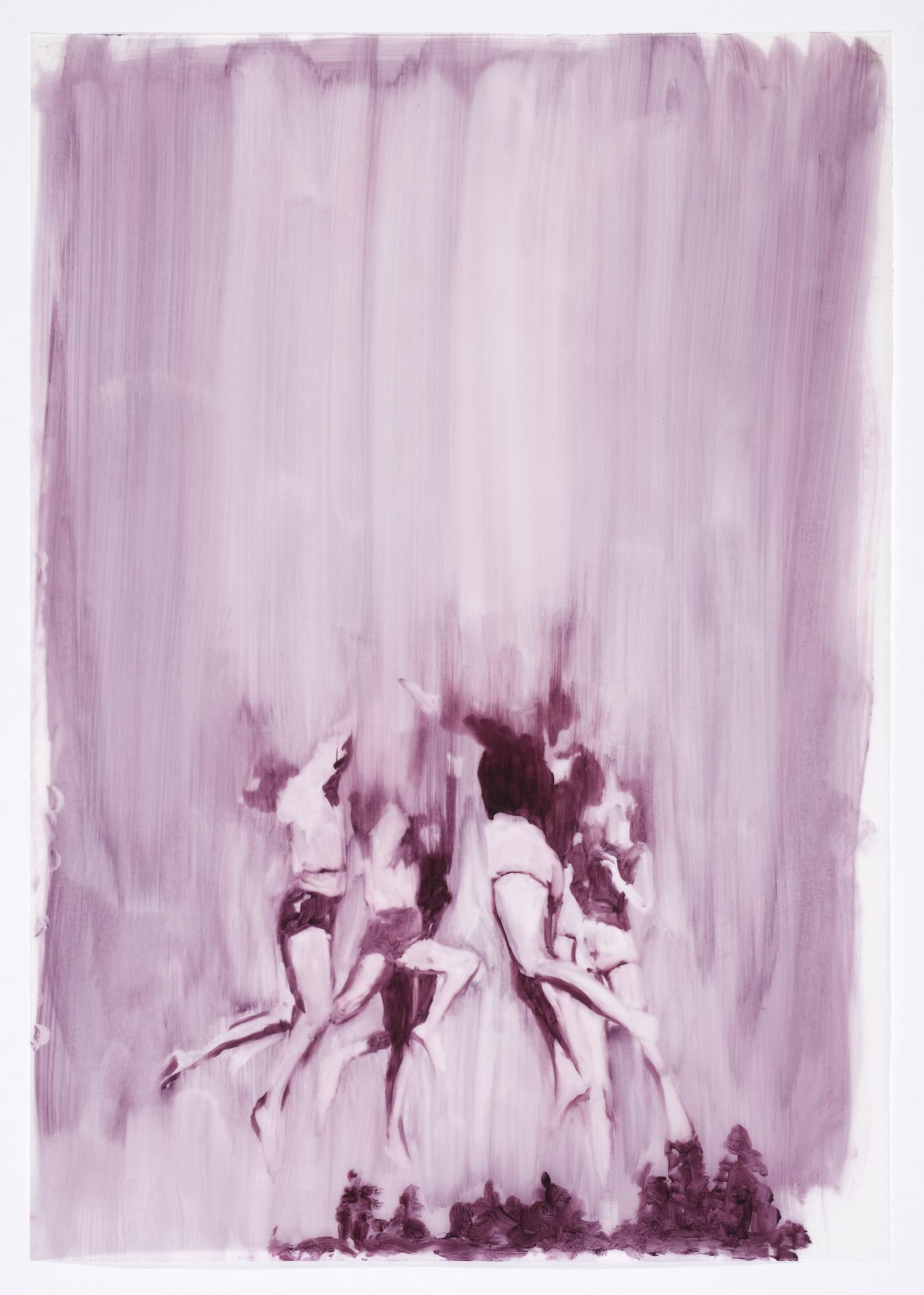 Echo i, 2015. Oil on tracing paper, 30 x 42 cm