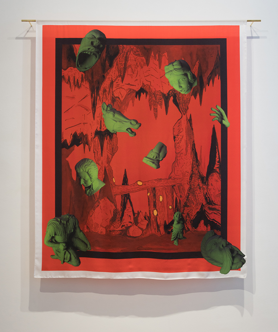 Cristóbal Gracia, G.e.a., 2020, G.e.a., 2020, print on silk fabric, cm 166x135