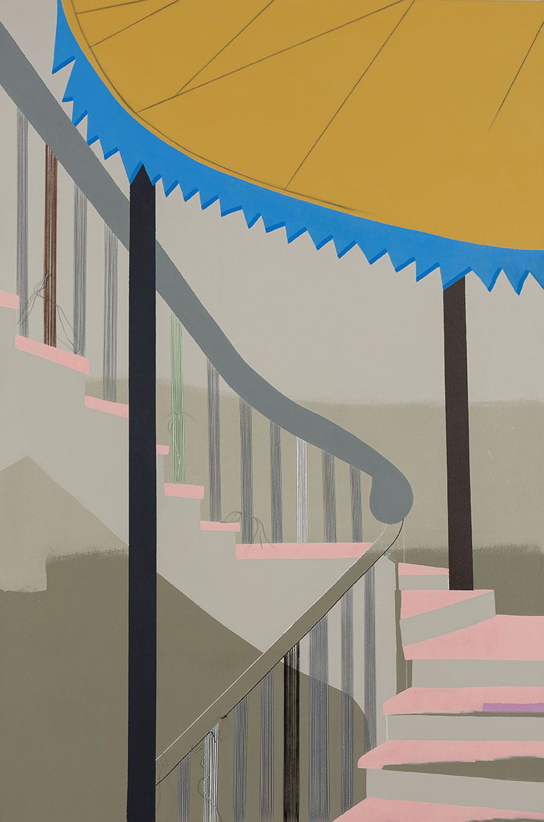 ESCALINATA | Hand embroidery and acrylic on canvas | 120 x 80 cm