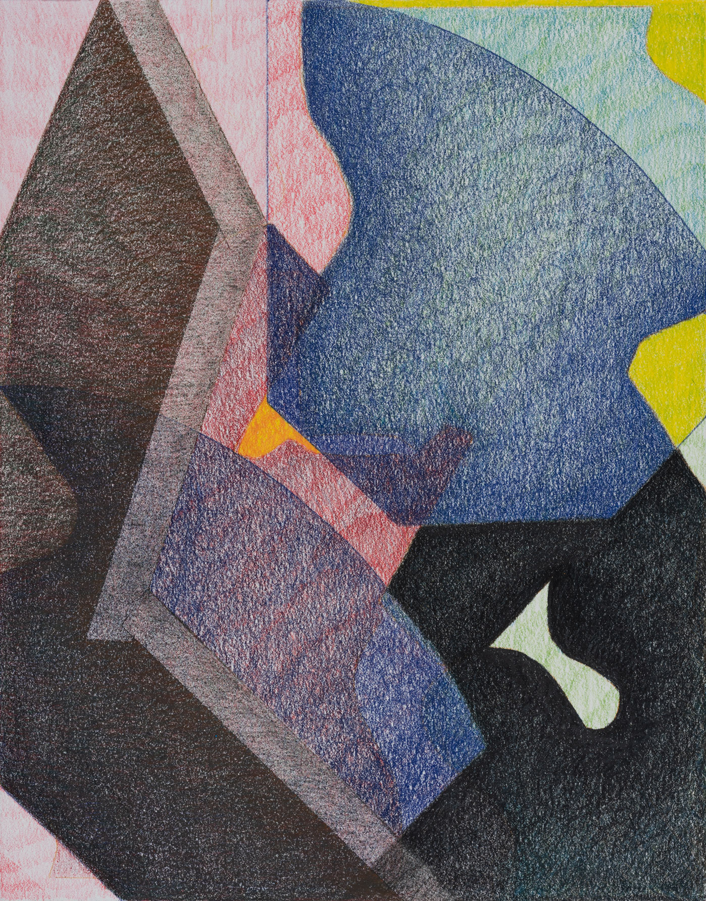 Existing Foundation, 2023, colored pencil and graphite on paper, 14 × 11".