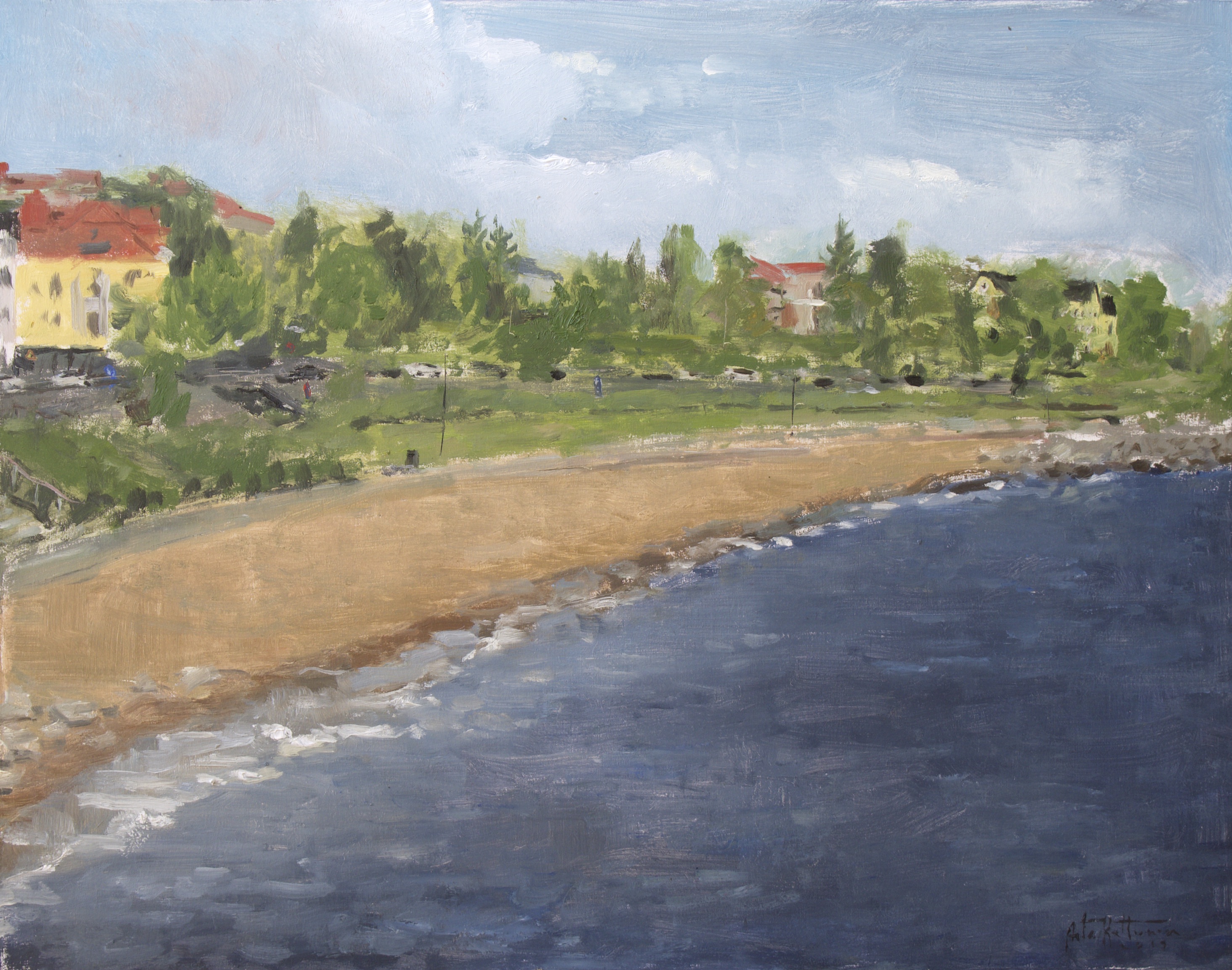 "Eiranranta", oil, 26x33cm, 2019