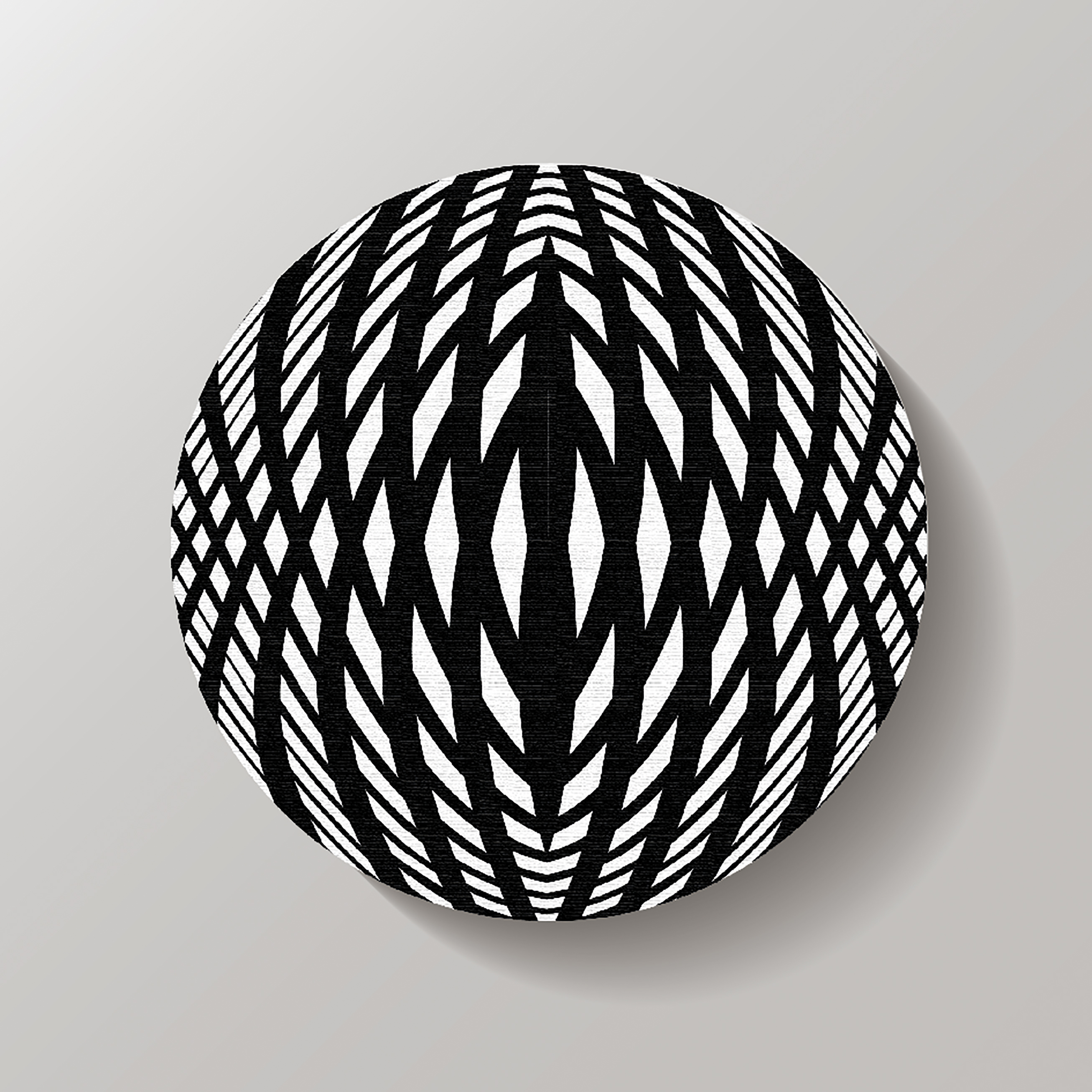 Chromoritmos XII, 2020. Acrílico sobre tela. 50 cm de diámetro. //ENG: Acrylic on canvas. 19.6 inches diameter