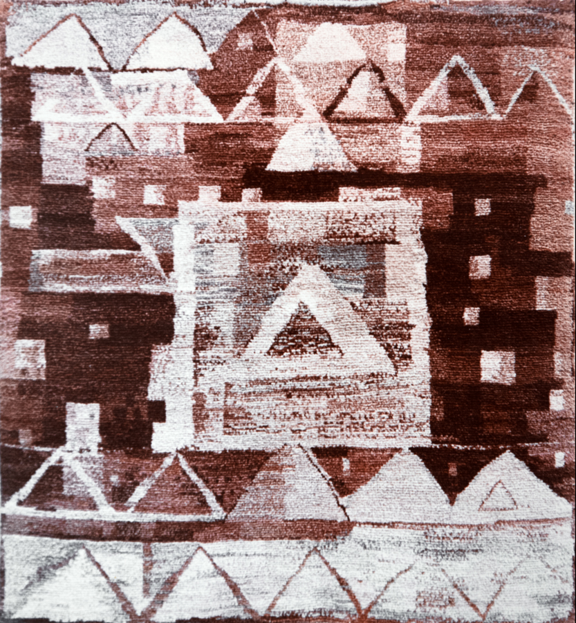 Handwoven wool carpet. Limited edition. 1960's