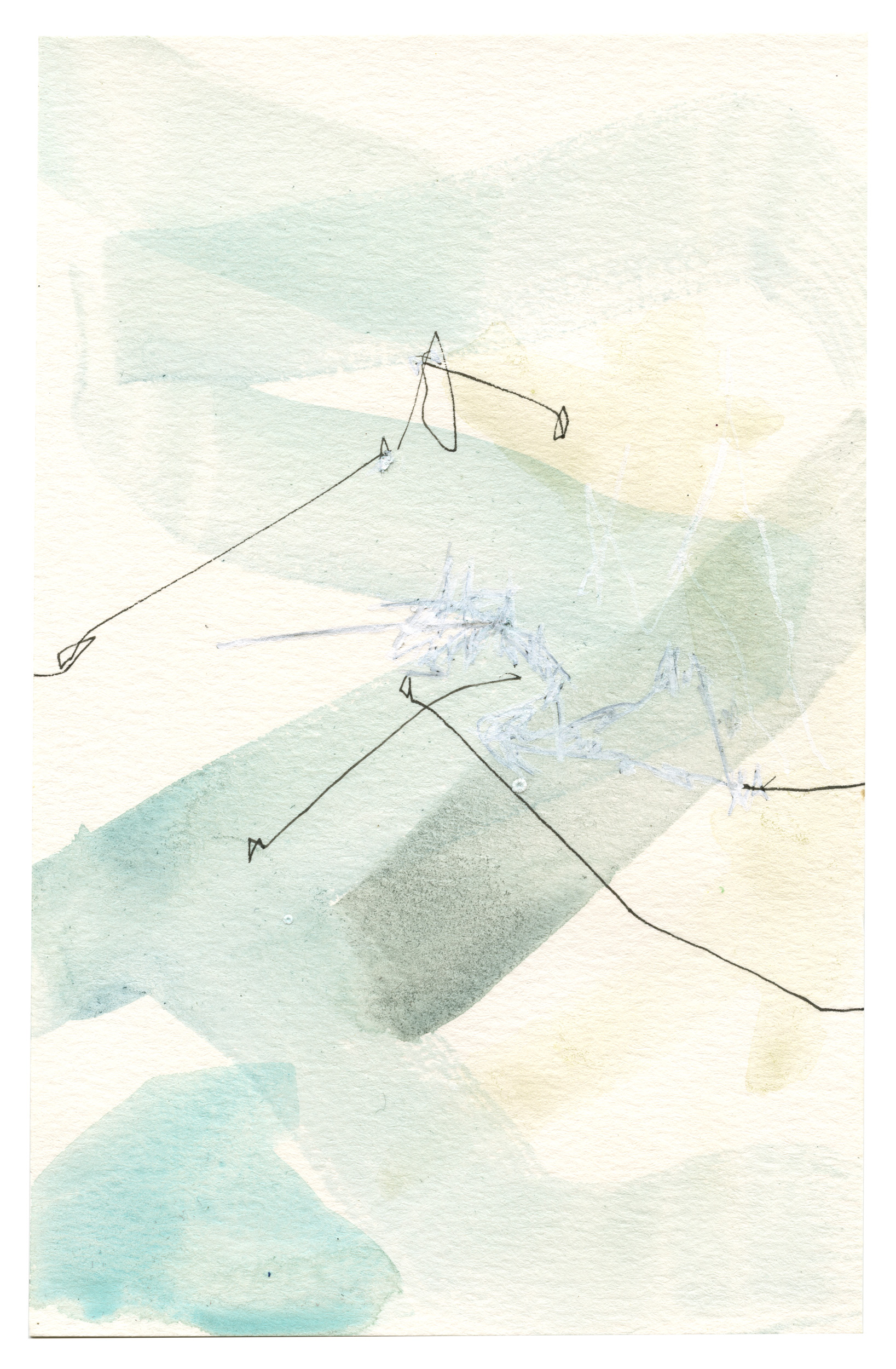 2404, watercolor and ink on paper, 8 1/2 x 5 1/2 inches