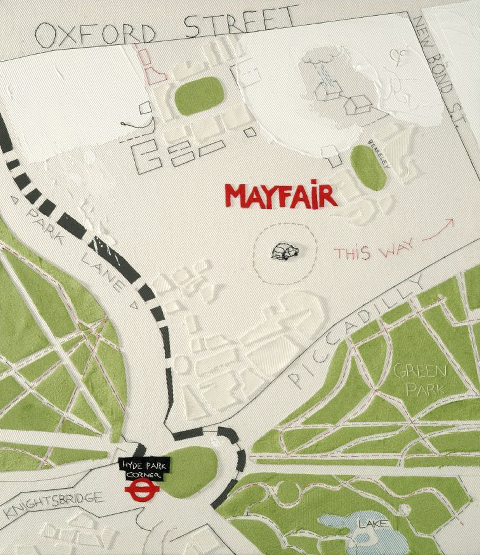 UNTITLED | Acrylic, patchwork and hand embroidery on canvas | 40 x 30 cm | 2003