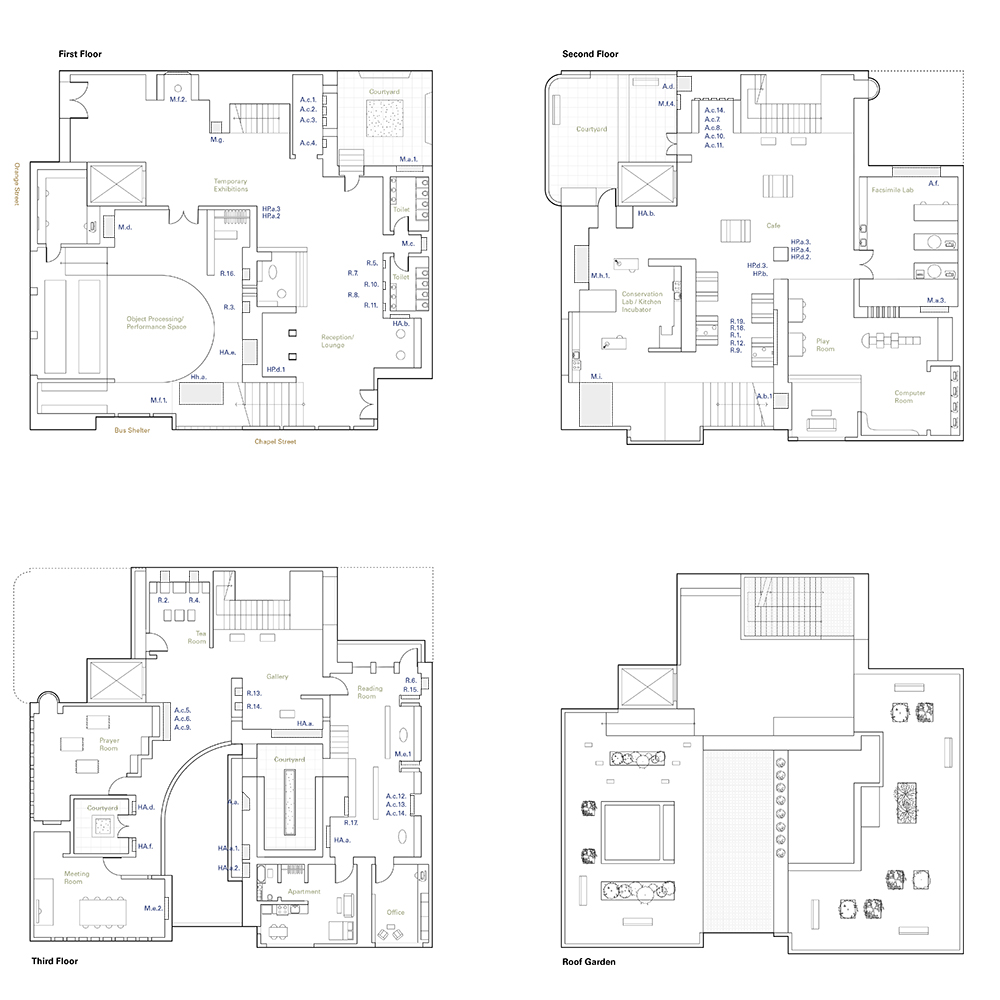 Floor plans with locations of objects