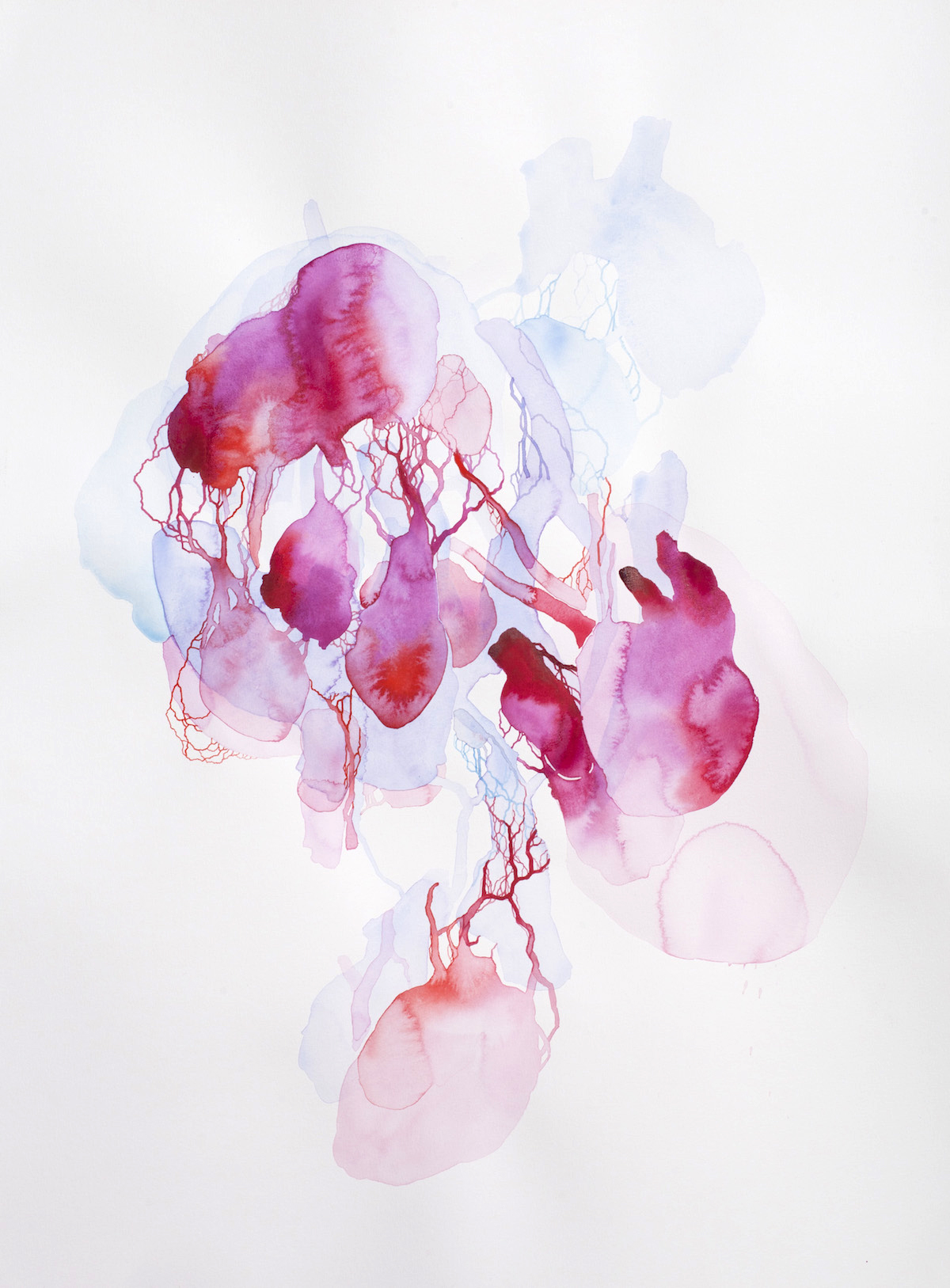 &laquo; Entraille b &raquo; (aquarelle, 59x80 cm, d&eacute;but janvier 2025)